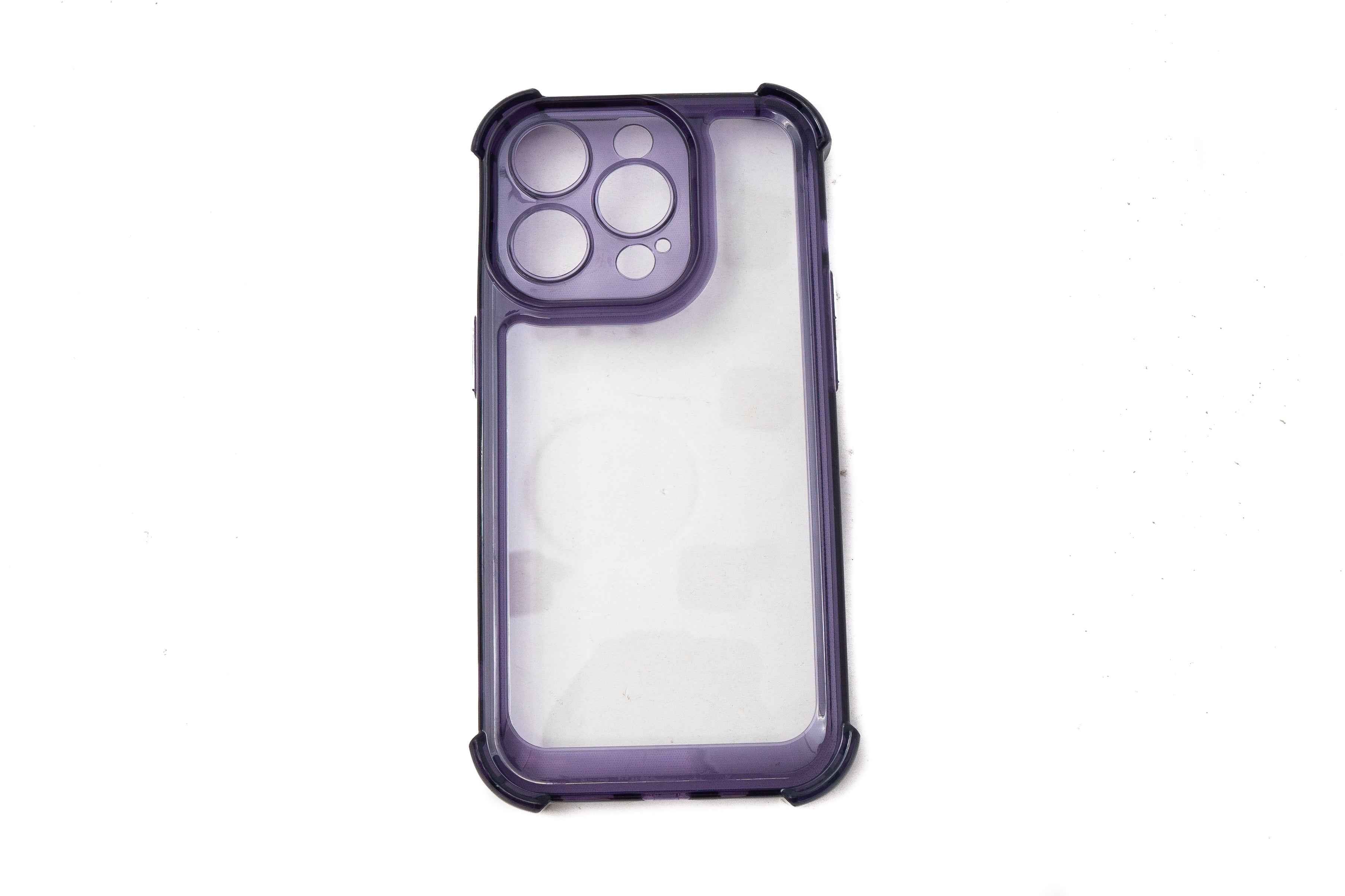 SYSTEM-S Schutzhülle stoßfest aus TPU in Lila Transparent Hülle für iPhone 14 Pro