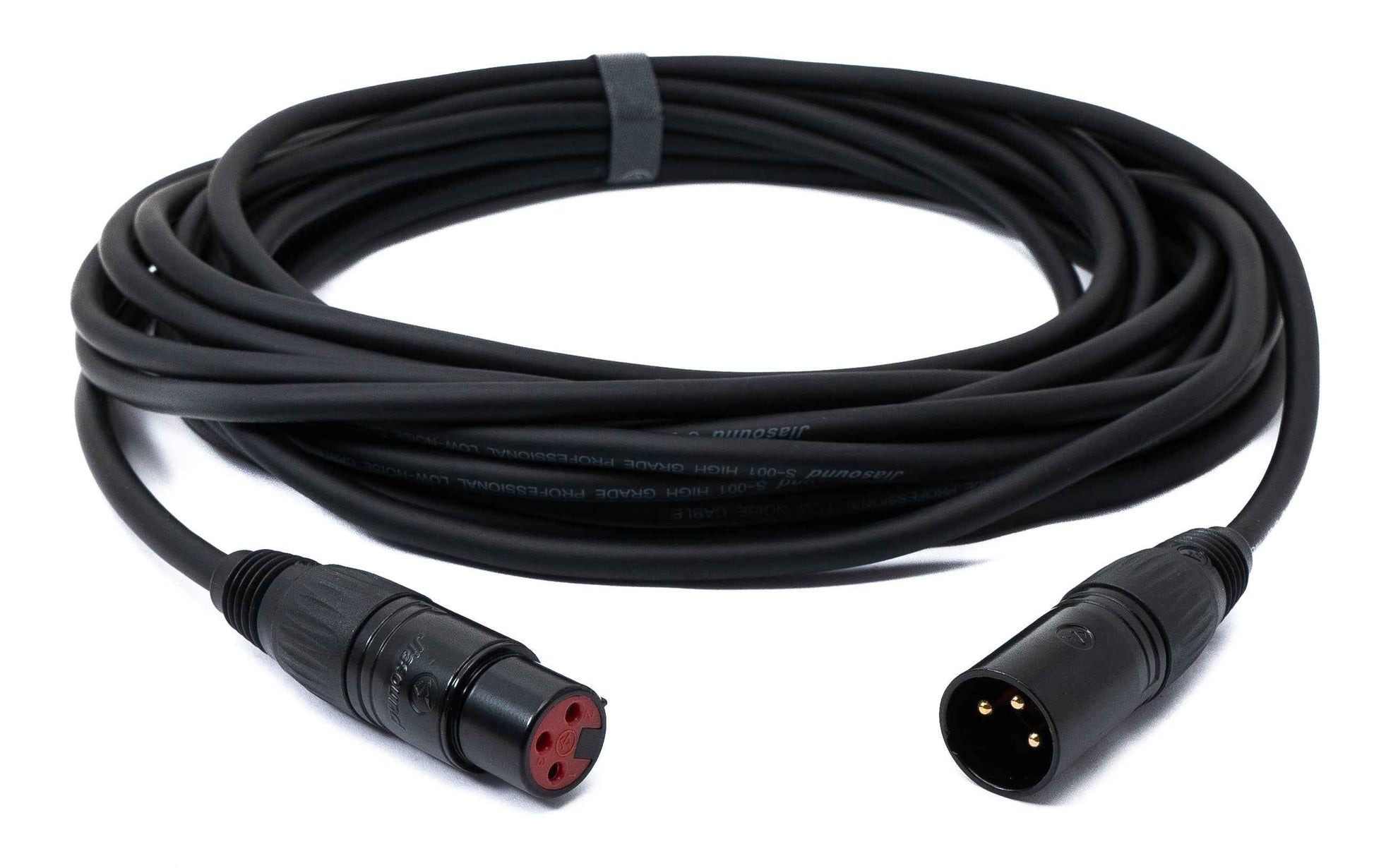 SYSTEM-S Audio Kabel 10 m XLR 3 polig Stecker zu Buchse AUX in Schwarz
