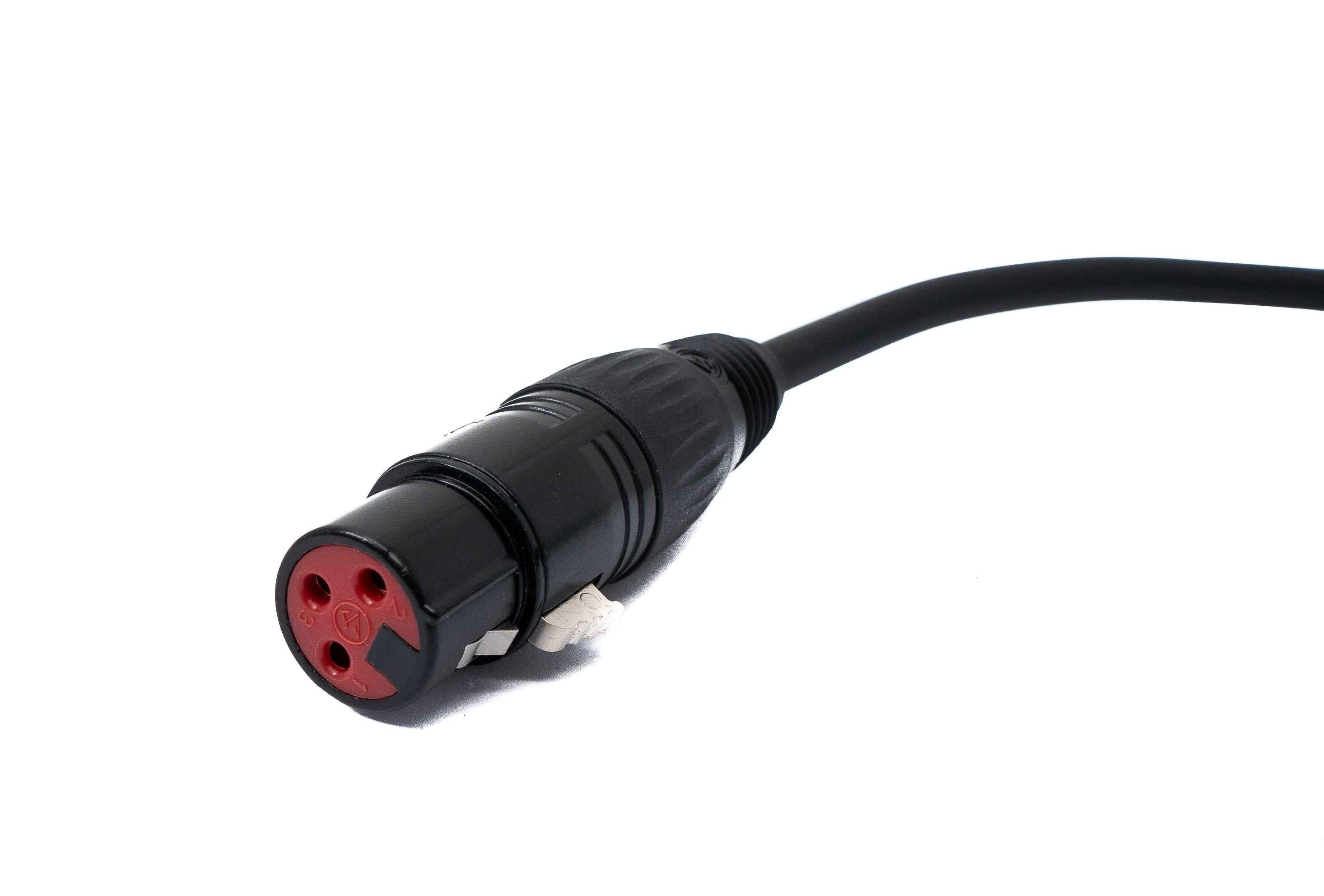 SYSTEM-S Audio Kabel 10 m XLR 3 polig Stecker zu Buchse AUX in Schwarz
