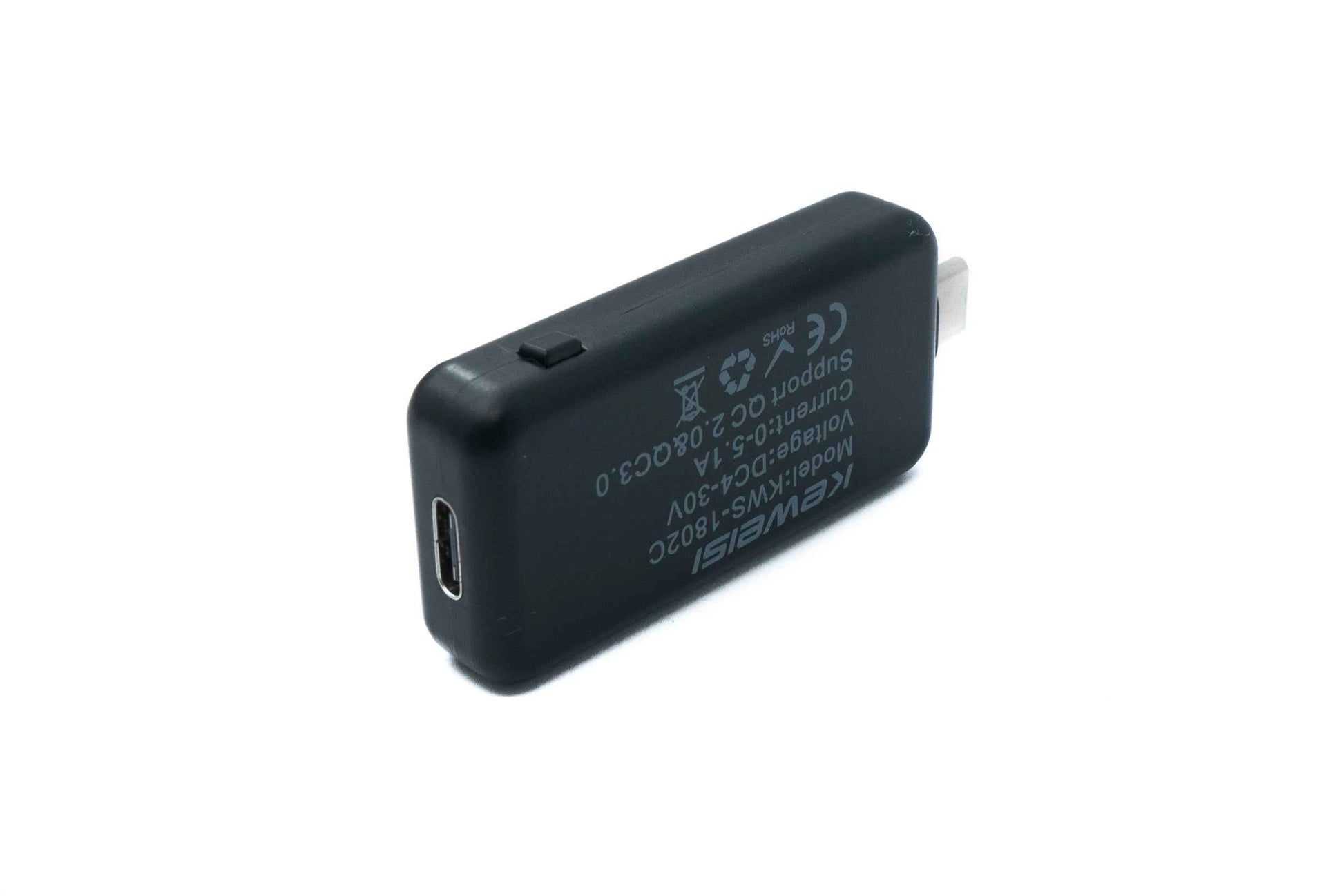 SYSTEM-S USB 3.1 Multimeter Spannung Watt Leistung Messgerät Typ C Tester in Schwarz