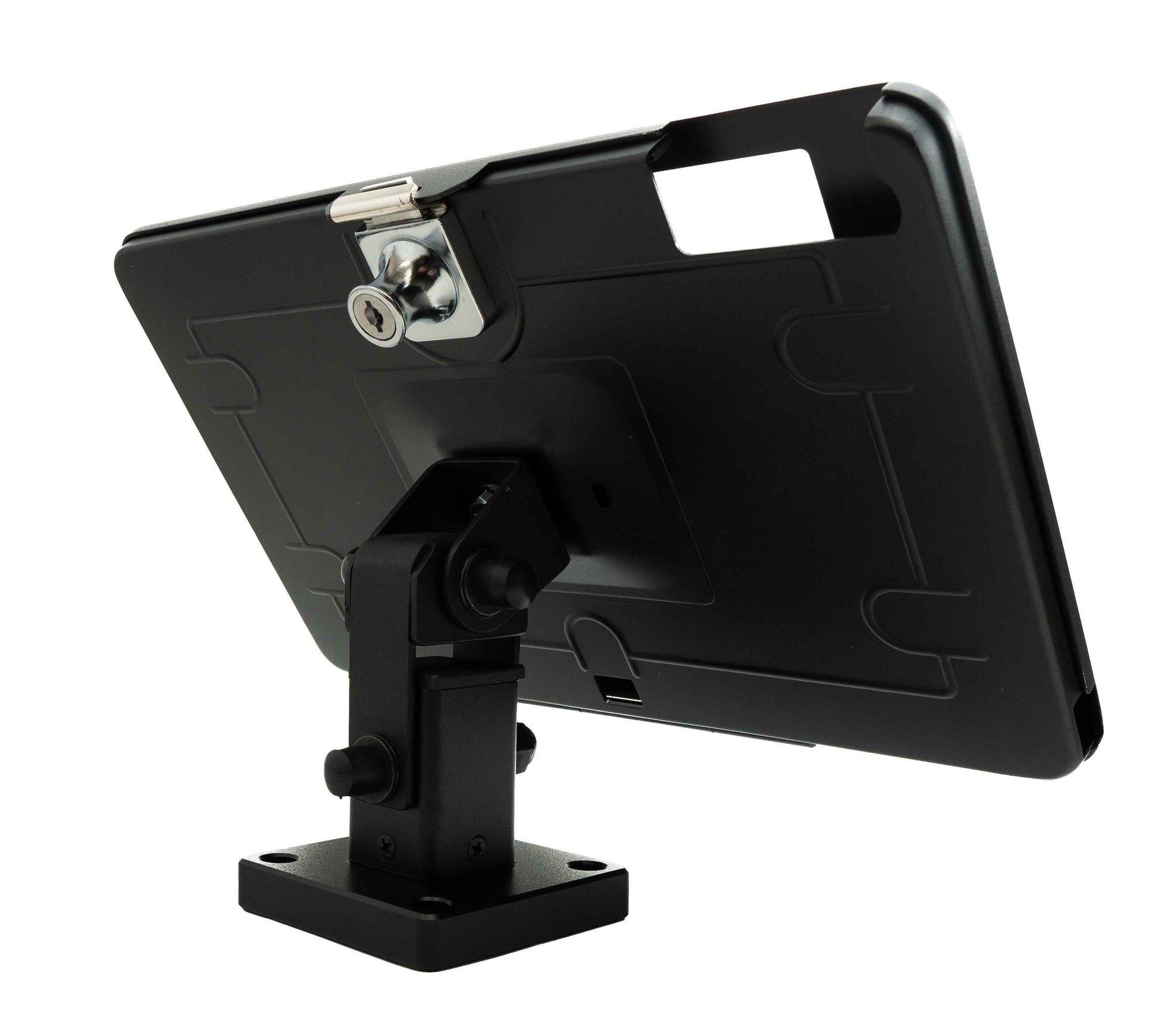 SYSTEM-S Wand Decke Halterung abschließbar 180° neigbar für iPad 10.2" 9 8 7 in Schwarz