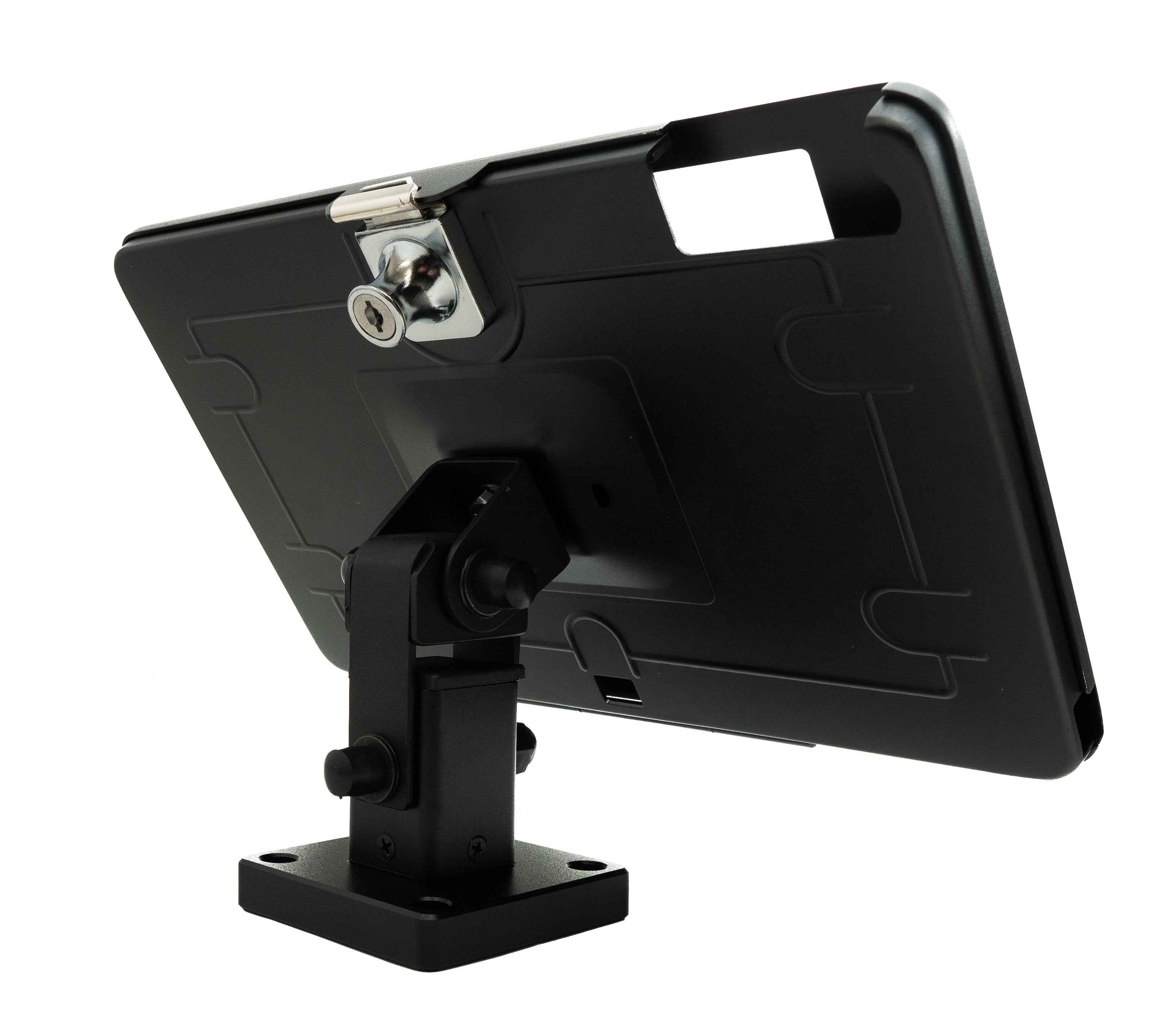 SYSTEM-S Wand Decke Halterung abschließbar 180° neigbar für iPad 10.2" 9 8 7 in Schwarz
