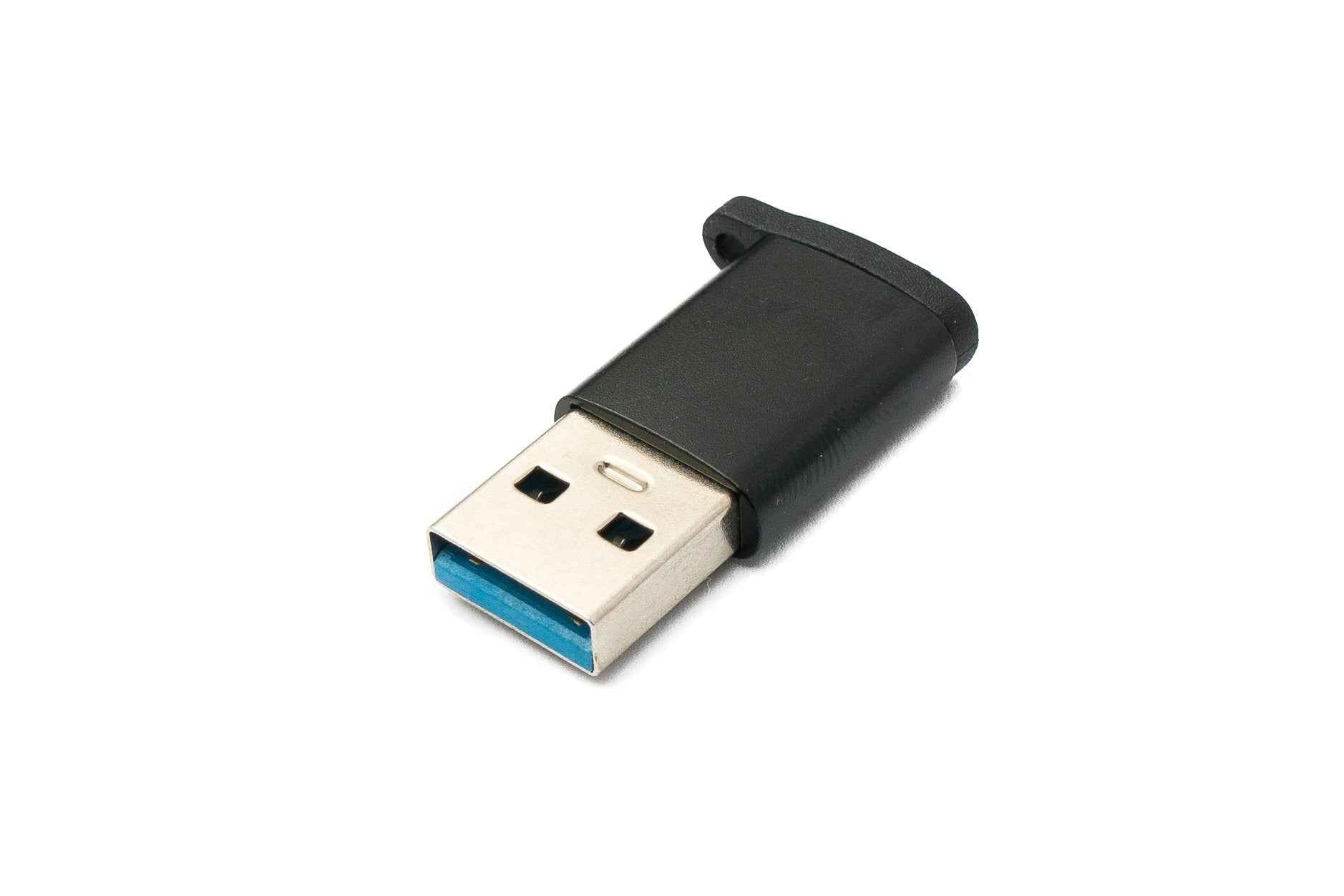 SYSTEM-S USB 3.1 Adapter Typ C Buchse zu 3.0 A Stecker Schlaufe 5 Gbit/s 100W in Schwarz