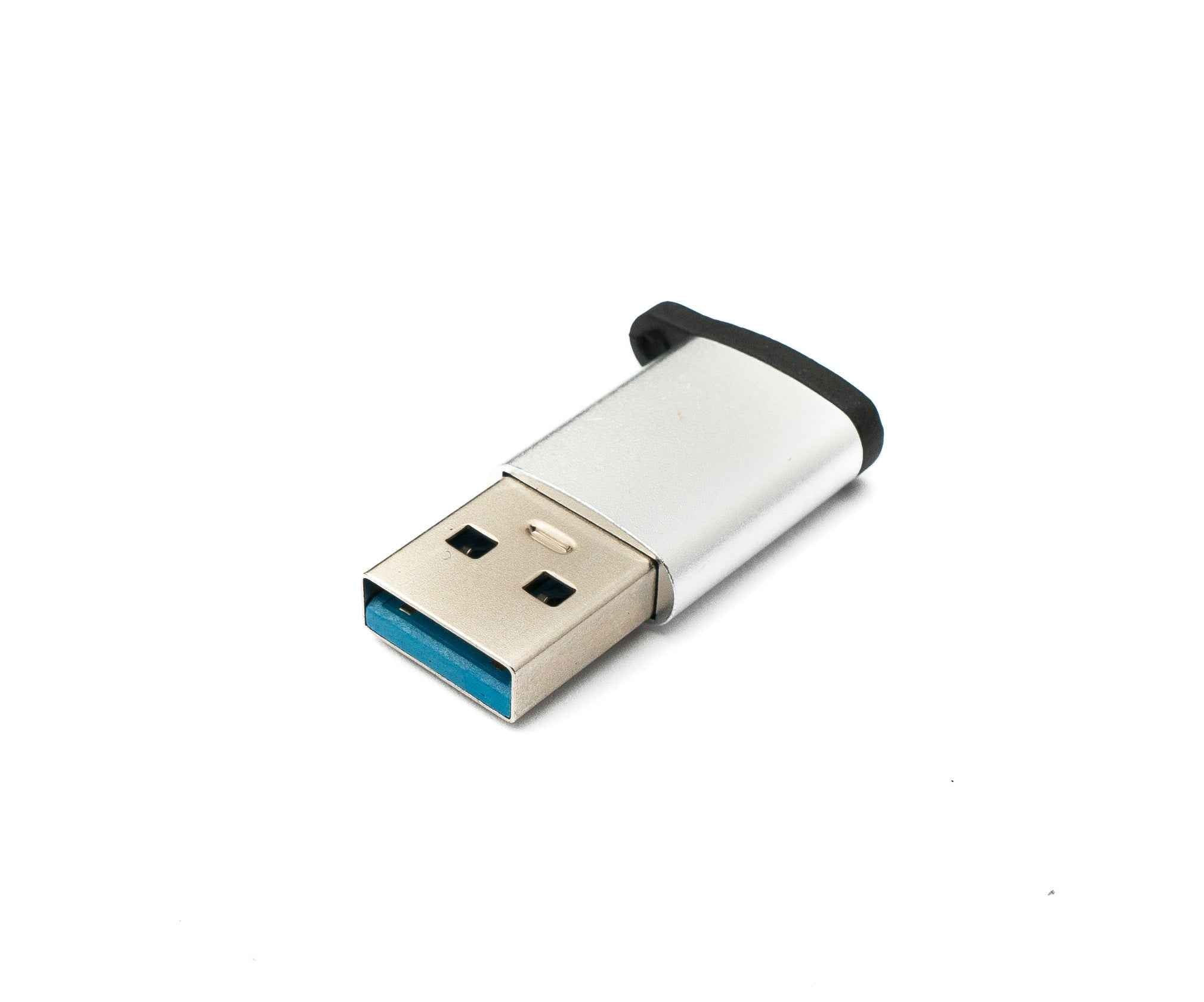 SYSTEM-S USB 3.1 Adapter Typ C Buchse zu 3.0 A Stecker Schlaufe 5 Gbit/s 100W in Anthrazit