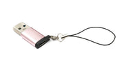SYSTEM-S USB 3.1 Adapter Typ C Buchse zu 3.0 A Stecker Schlaufe 5 Gbit/s 100W in Pink