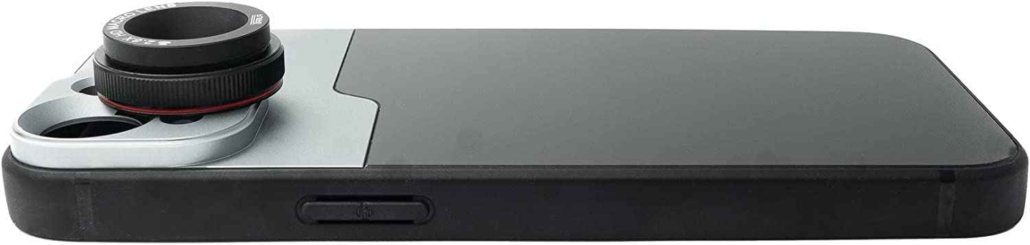 SYSTEM-S Makro Linse 2.8x HD Filter mit Hülle in Schwarz für iPhone 14 Plus