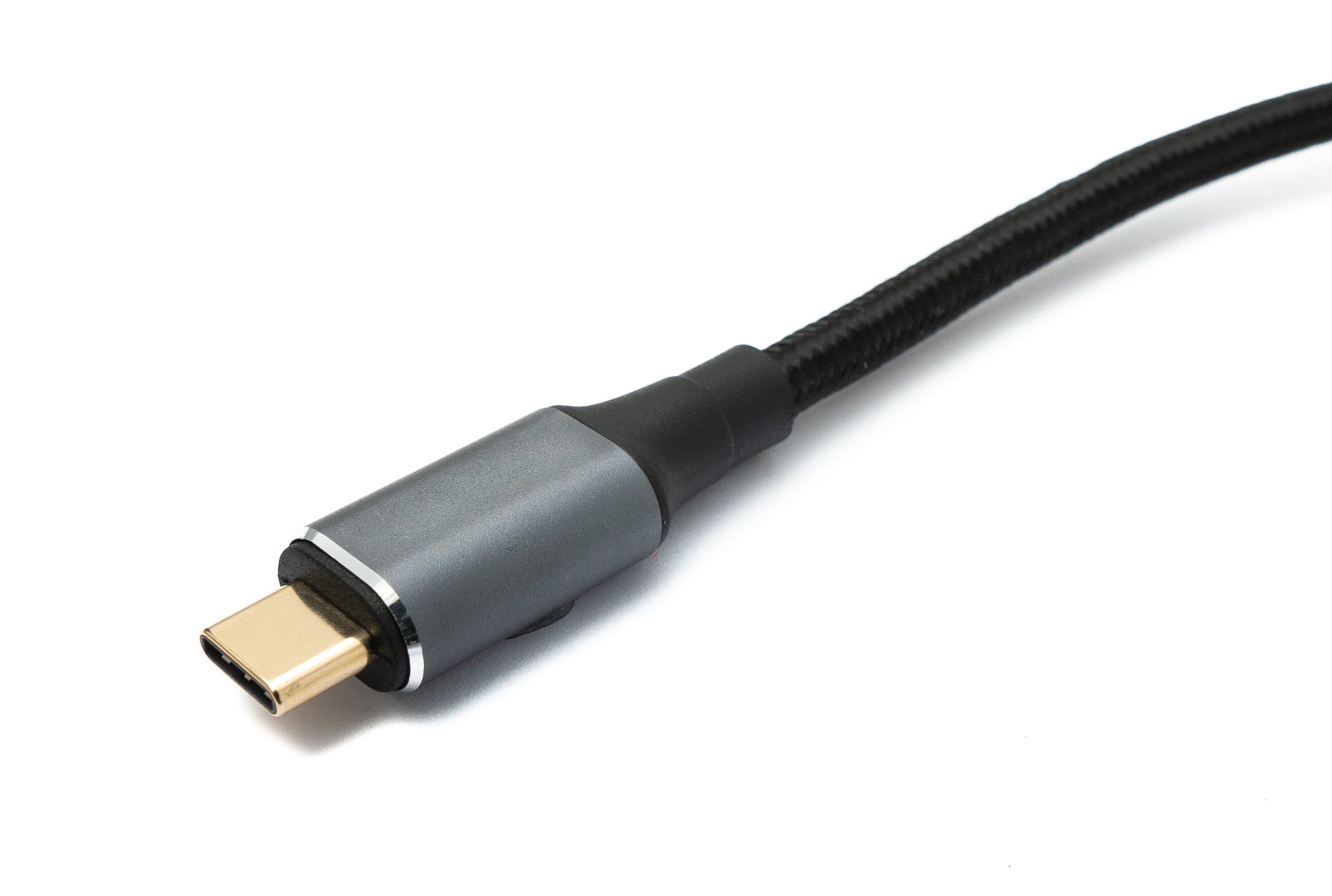 USB4 Kabel 30 cm Typ C Stecker zu Stecker 40 Gbit/s geflochten gewinkelt schwarz