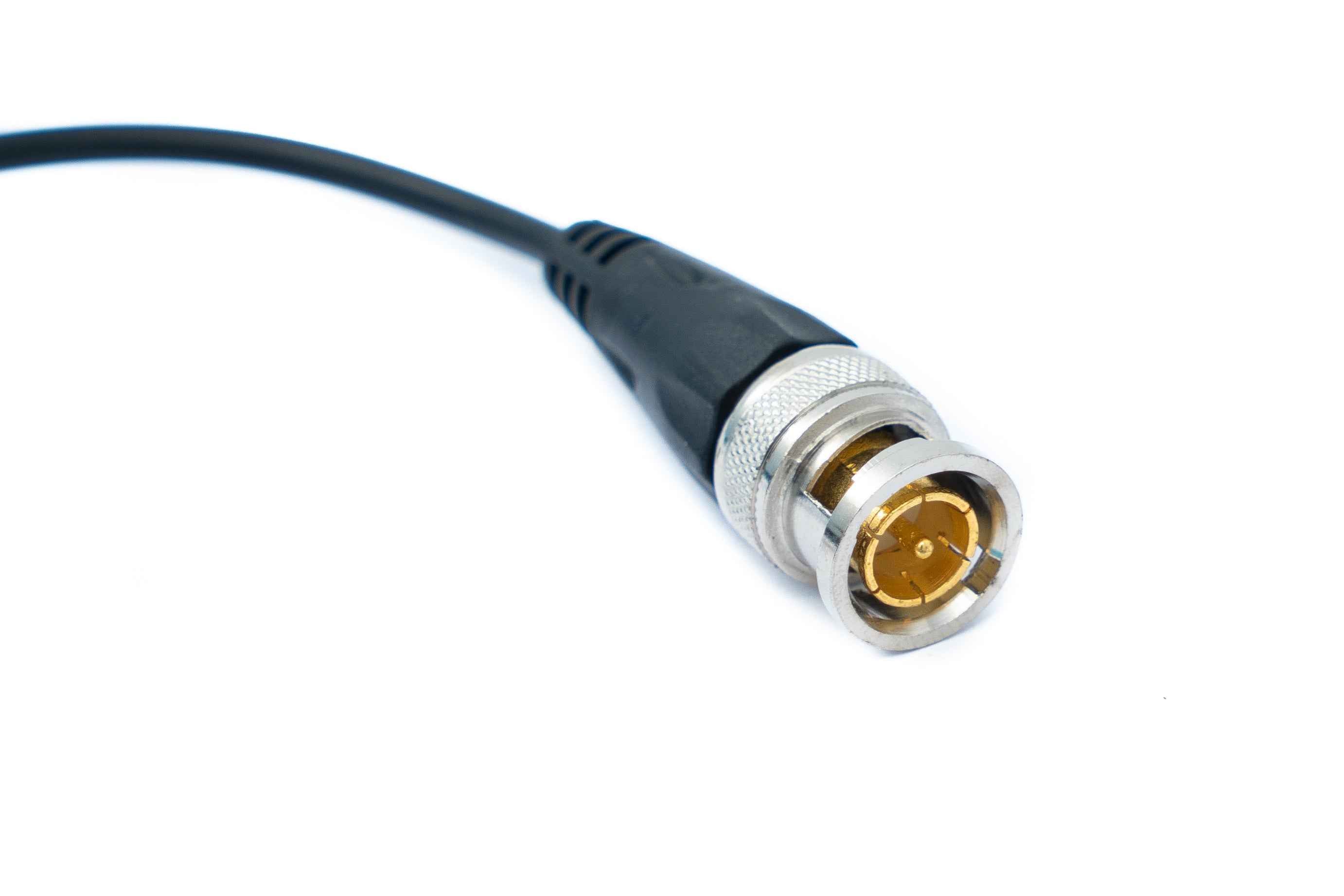 SYSTEM-S 2x UTP Kabel 10 cm Screw Lock zu BNC Stecker für HD Kameras Adapter in Schwarz