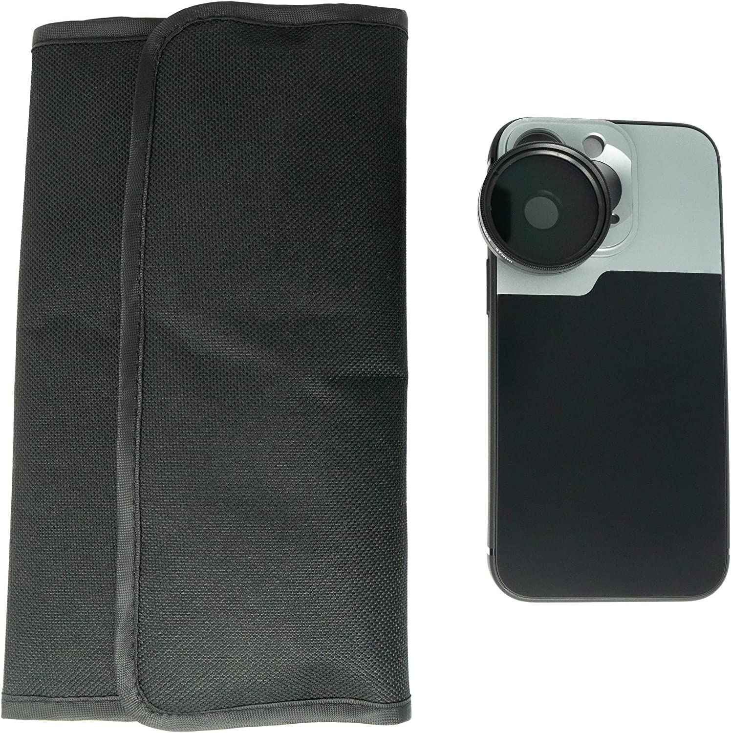 SYSTEM-S ND Filter Set 37 mm Neutraldichte mit Hülle und Tasche für iPhone 14 Pro