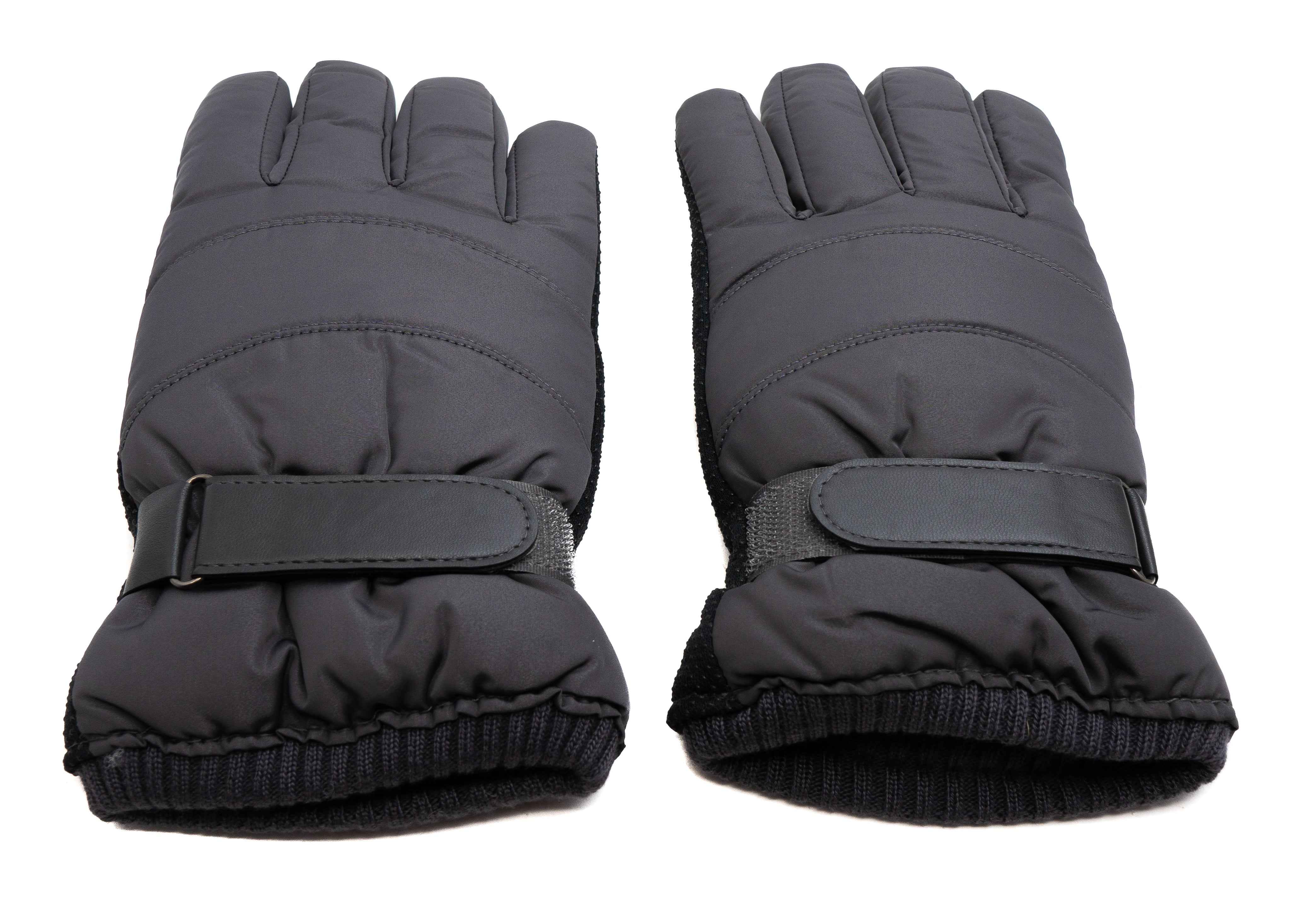 SYSTEM-S Anti Rutsch Handschuhe aus Polyester für Smartphones Touch Bildschirme in Grau