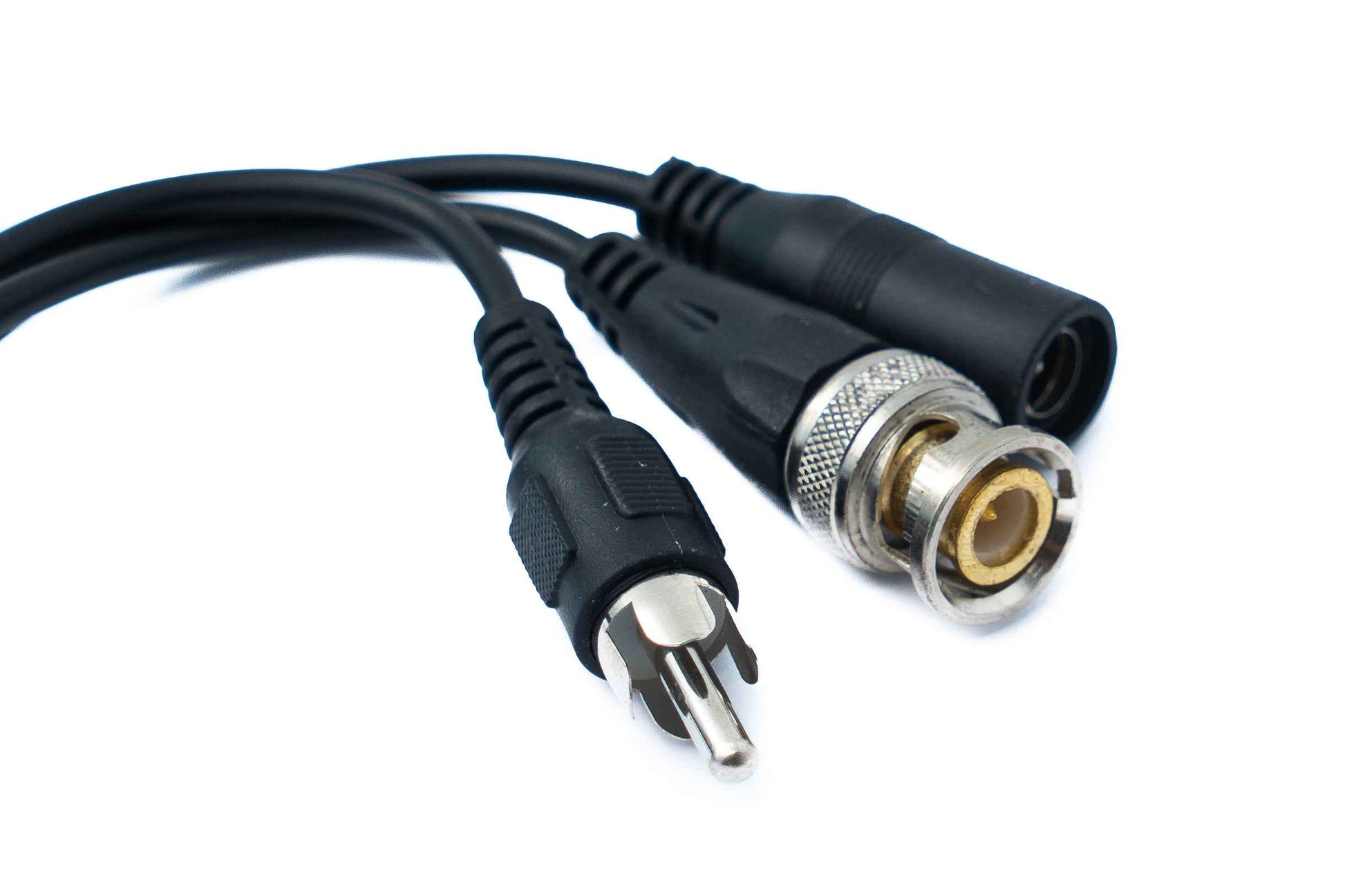SYSTEM-S 2x CCTV Kabel 10 cm RJ45 Buchse zu BNC RCA DC Video Audio Strom Adapter Schwarz