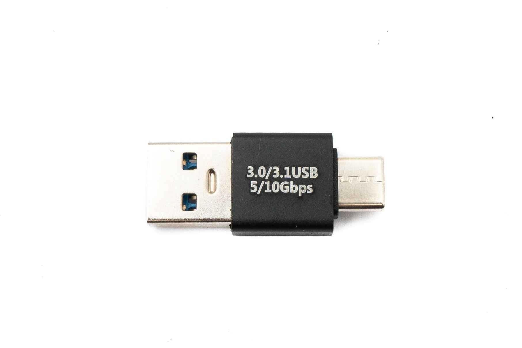 SYSTEM-S USB 3.1 Adapter Typ C Stecker zu 3.0 A Stecker Adapter 5 Gbit/s in Schwarz