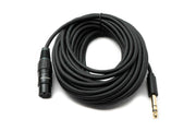 SYSTEM-S Audio Kabel 10 m XLR 3 polig Buchse zu 6.35 mm Klinke Stecker AUX