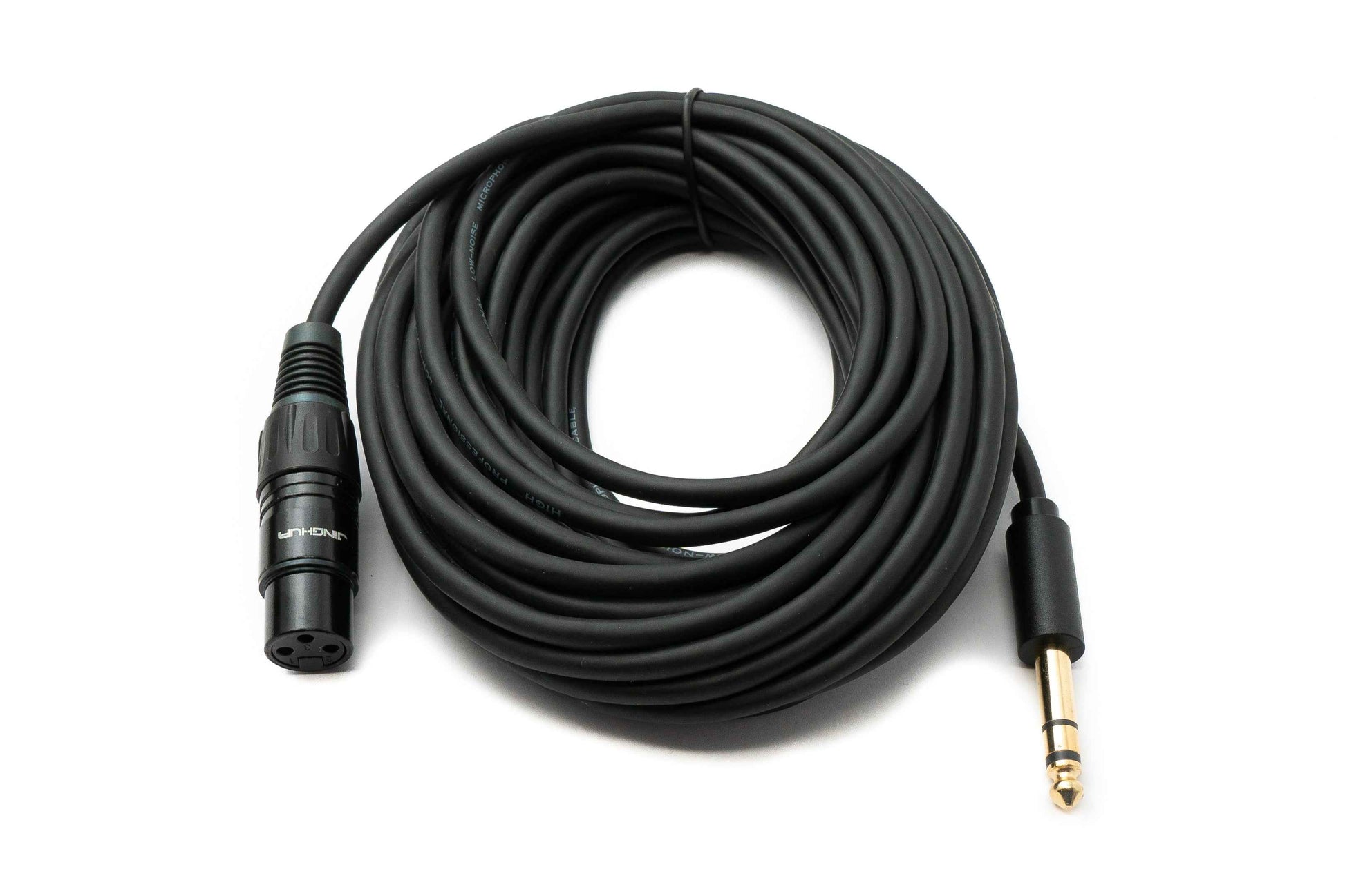 SYSTEM-S Audio Kabel 10 m XLR 3 polig Buchse zu 6.35 mm Klinke Stecker AUX