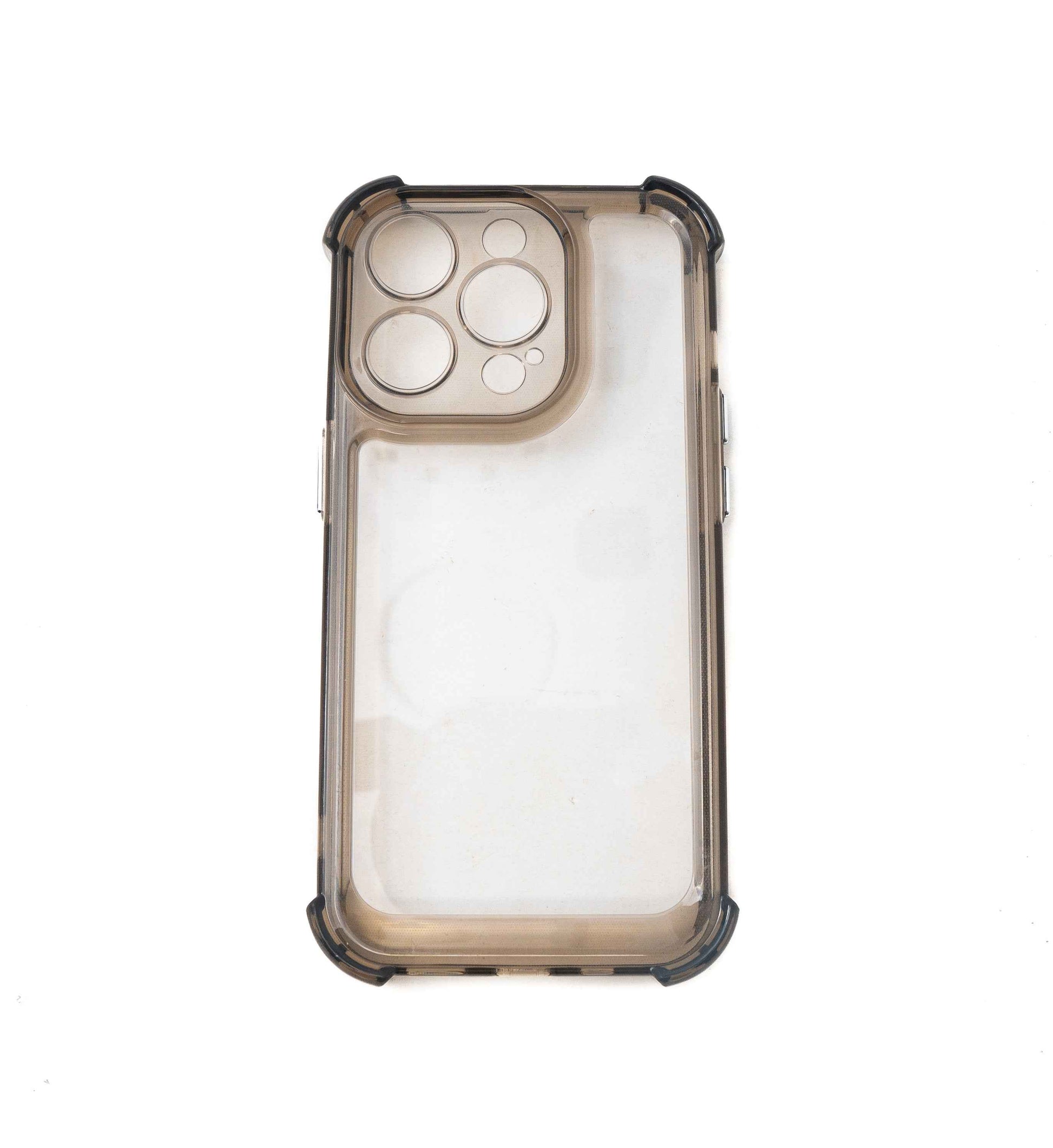 SYSTEM-S Schutzhülle stoßfest aus TPU in Schwarz Transparent Hülle für iPhone 14 Pro