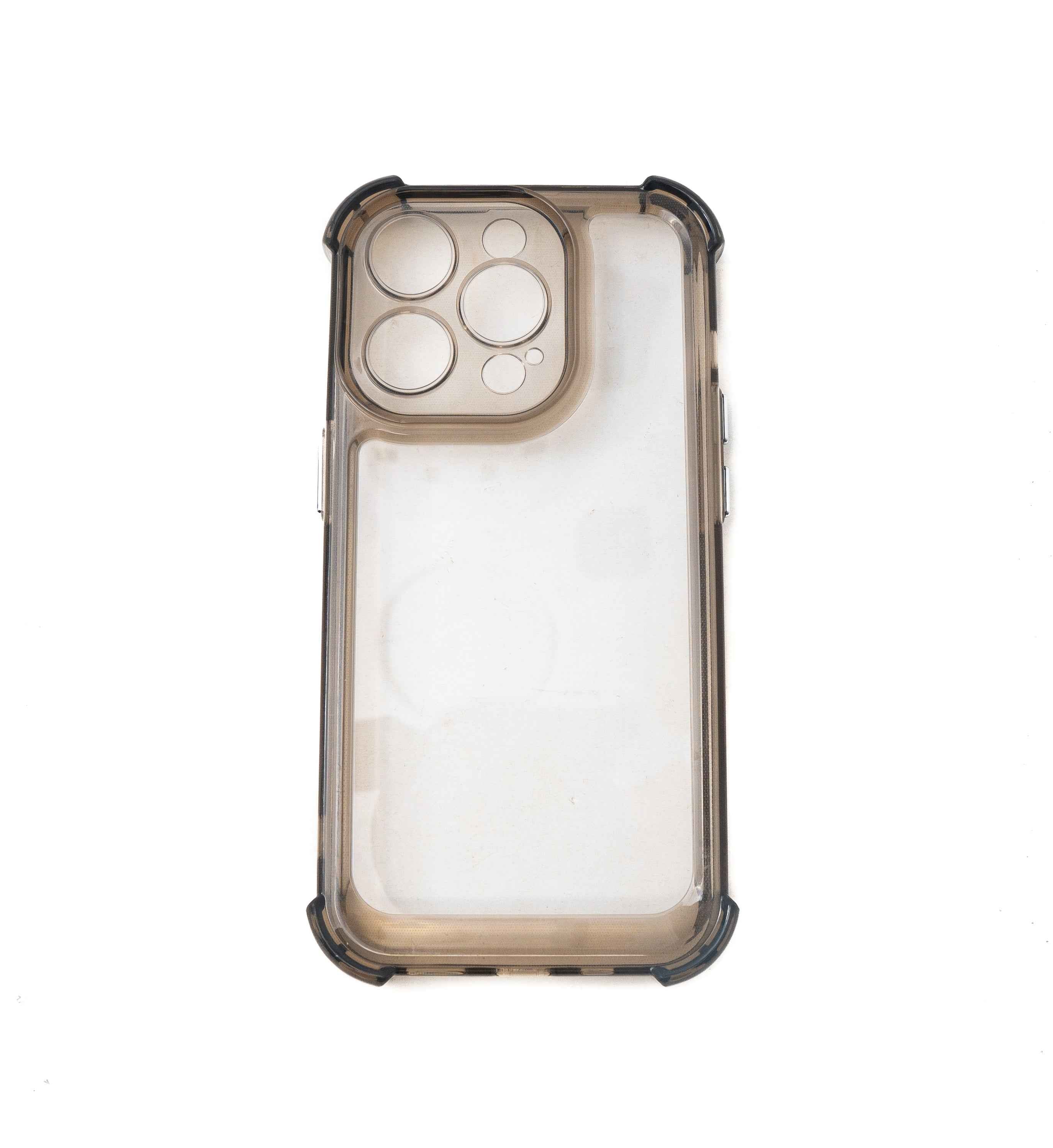 SYSTEM-S Schutzhülle stoßfest aus TPU in Schwarz Transparent Hülle für iPhone 14 Pro