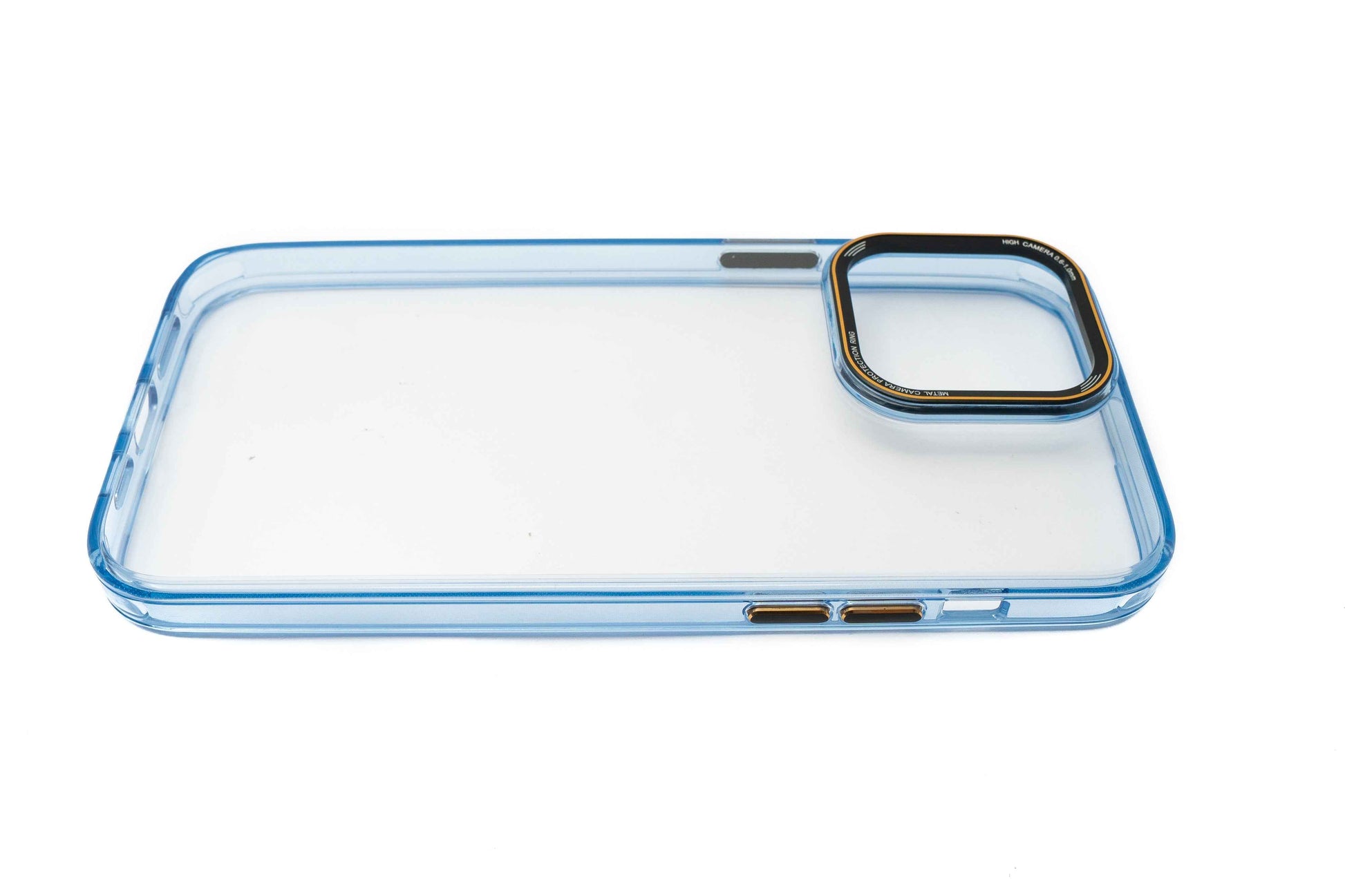 SYSTEM-S Schutzhülle stoßfest aus TPU in Blau Transparent Hülle für iPhone 14 Pro Max
