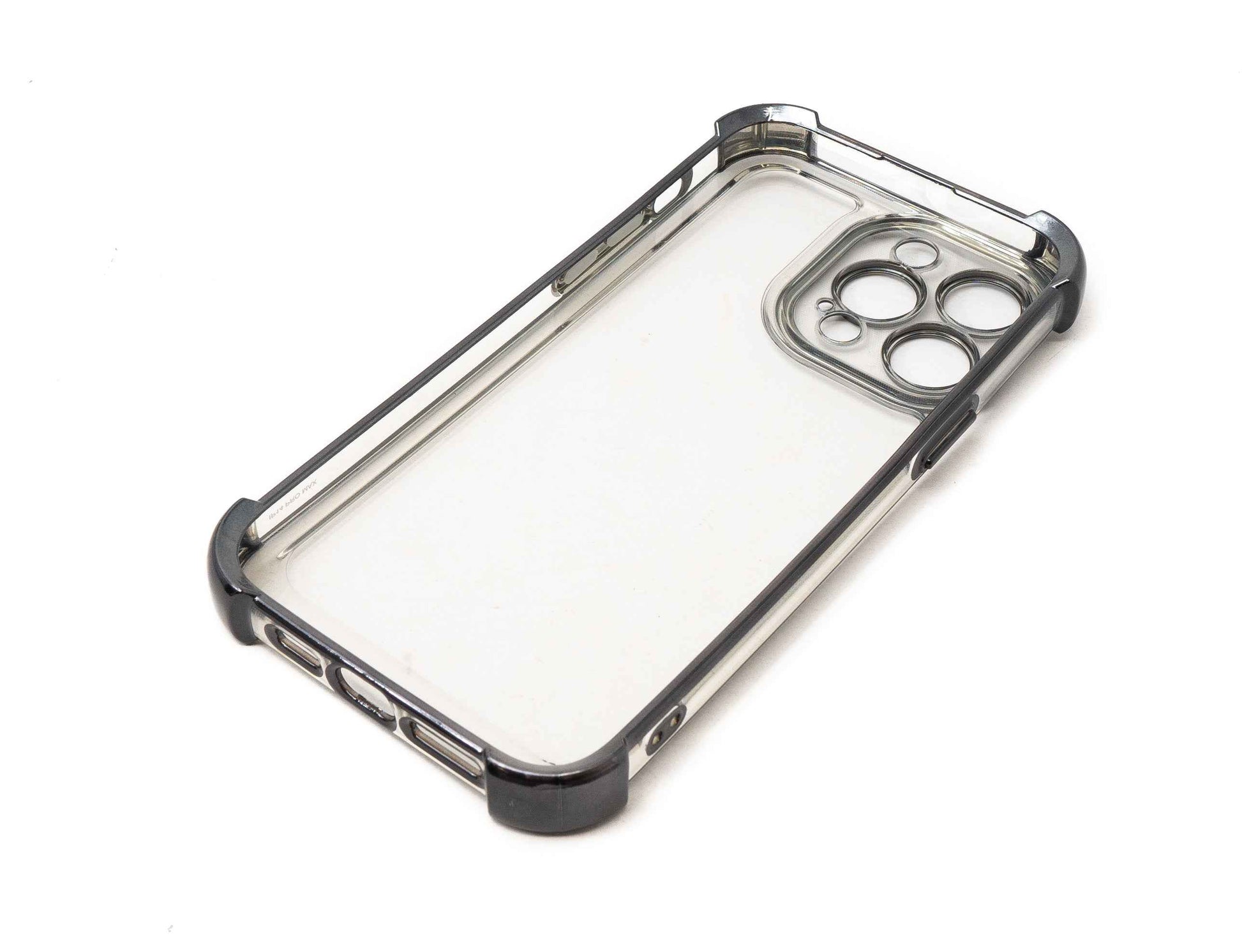 SYSTEM-S Schutzhülle stoßfest TPU Glanz Schwarz Transparent Hülle für iPhone 14 Pro Max