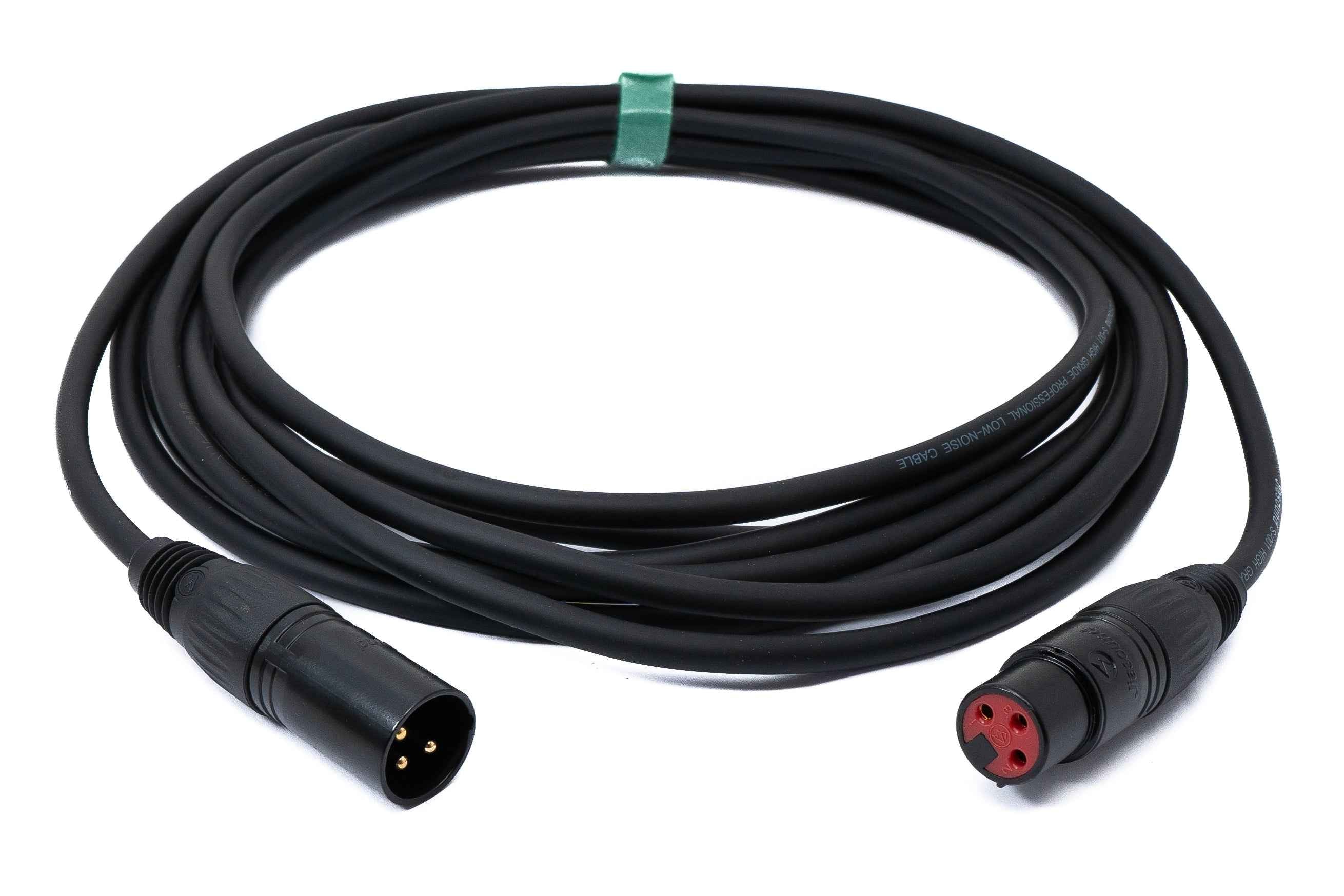 SYSTEM-S Audio Kabel 5 m XLR 3 polig Stecker zu Buchse AUX in Schwarz
