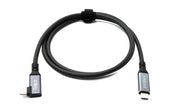SYSTEM-S USB4 USB 100 cm Kabel Typ C Stecker zu Stecker Winkel 40 Gbit/s 240 W USB 4.0 Kabel