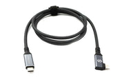 SYSTEM-S USB4 USB 120 cm Kabel Typ C Stecker zu Stecker Winkel 40 Gbit/s 240 W USB 4.0 Kabel