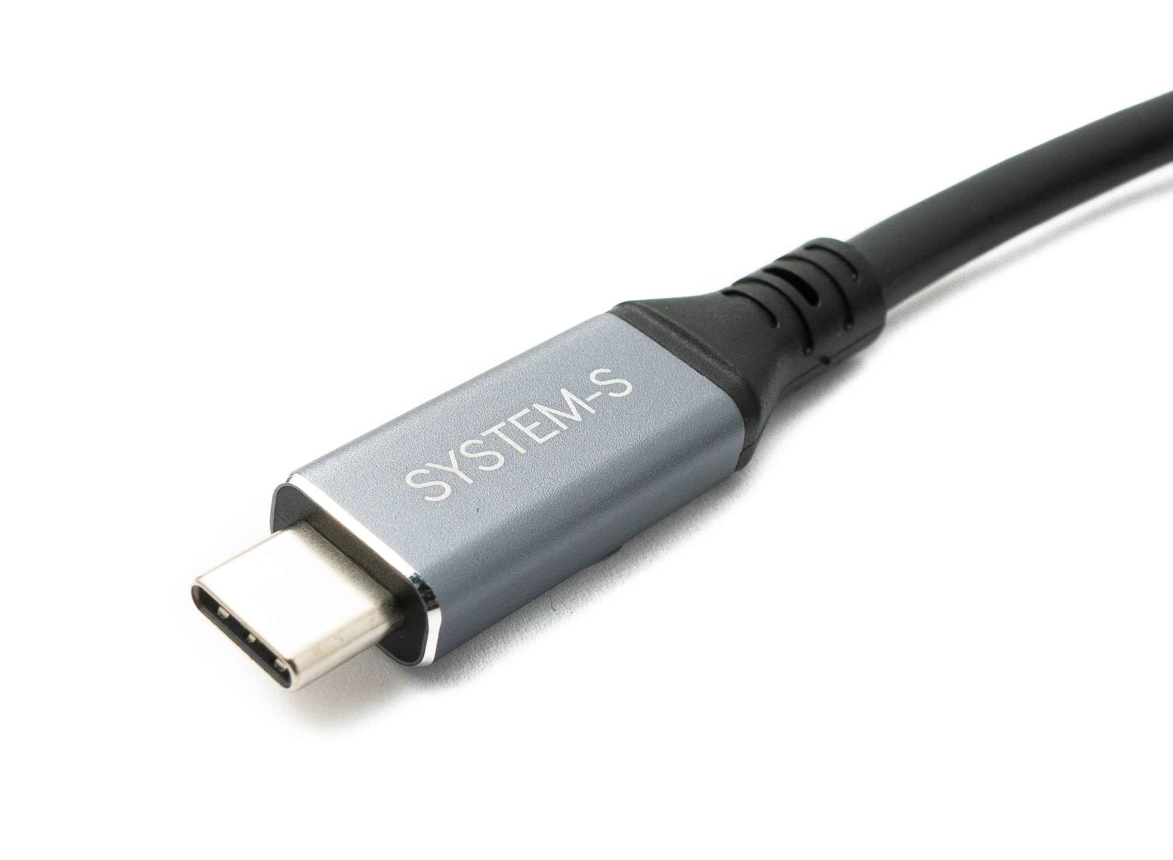 SYSTEM-S USB4 USB 120 cm Kabel Typ C Stecker zu Stecker Winkel 40 Gbit/s 240 W USB 4.0 Kabel