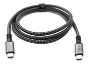 SYSTEM-S USB4 USB 120 cm Kabel Typ C Stecker zu Stecker geflochten 40 Gbit/s 240 W USB 4.0 Kabel