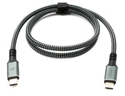 SYSTEM-S USB4 USB 80 cm Kabel Typ C Stecker zu Stecker geflochten 40 Gbit/s 240 W USB 4.0 Kabel