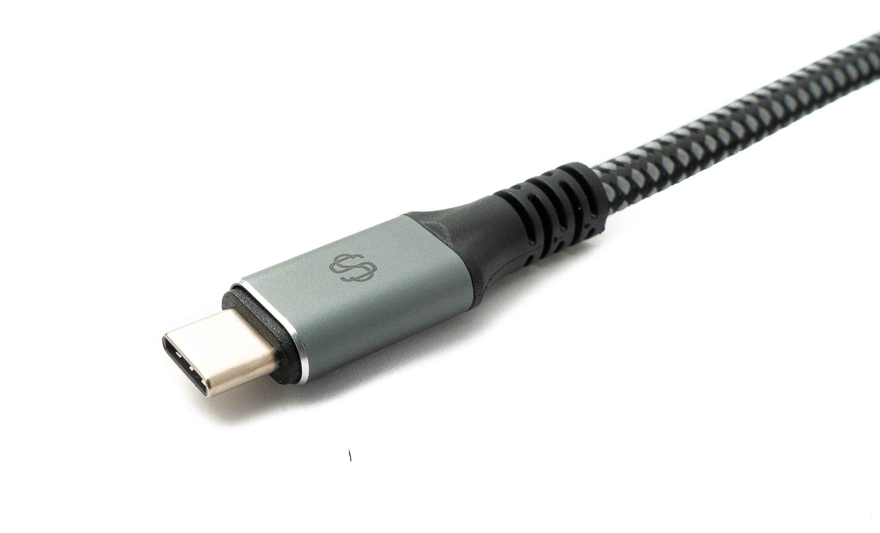 SYSTEM-S USB4 USB 80 cm Kabel Typ C Stecker zu Stecker geflochten 40 Gbit/s 240 W USB 4.0 Kabel