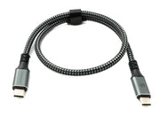 SYSTEM-S USB4 USB 50 cm Kabel Typ C Stecker zu Stecker geflochten 40 Gbit/s 240 W USB 4.0 Kabel