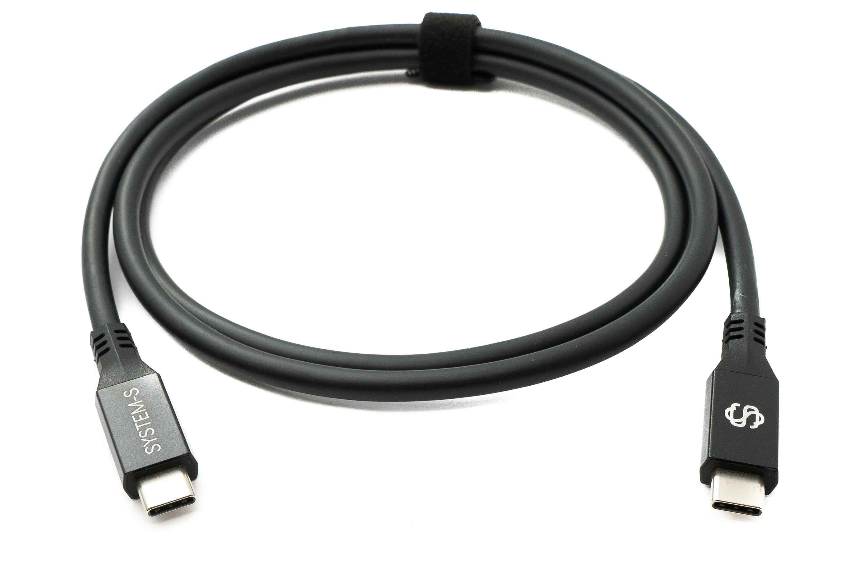 SYSTEM-S USB4 USB 100 cm Kabel Typ C Stecker zu Stecker 40 Gbit/s 240 W USB 4.0 Kabel