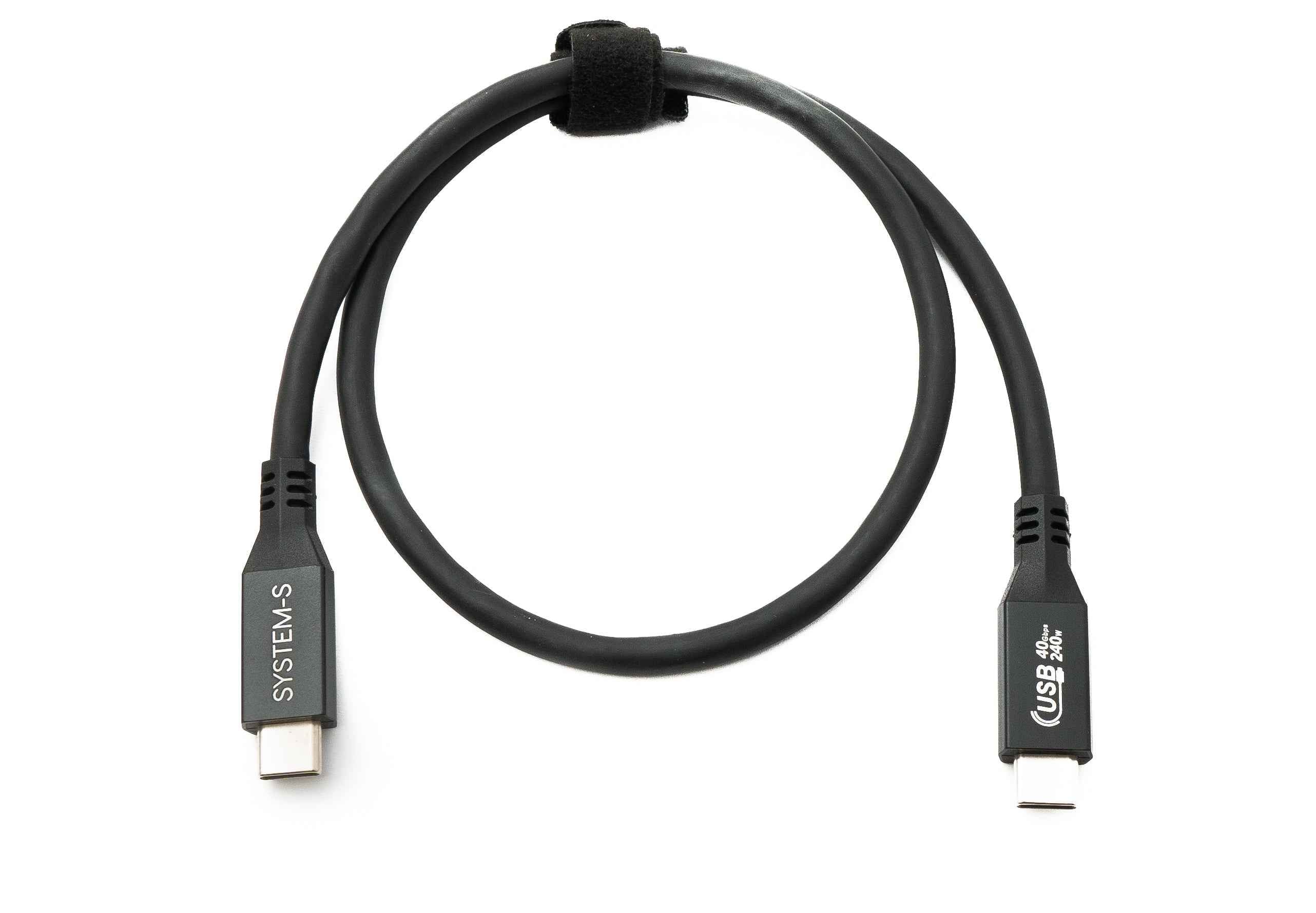 SYSTEM-S USB4 USB 50 cm Kabel Typ C Stecker zu Stecker 40 Gbit/s 240 W USB 4.0 Kabel