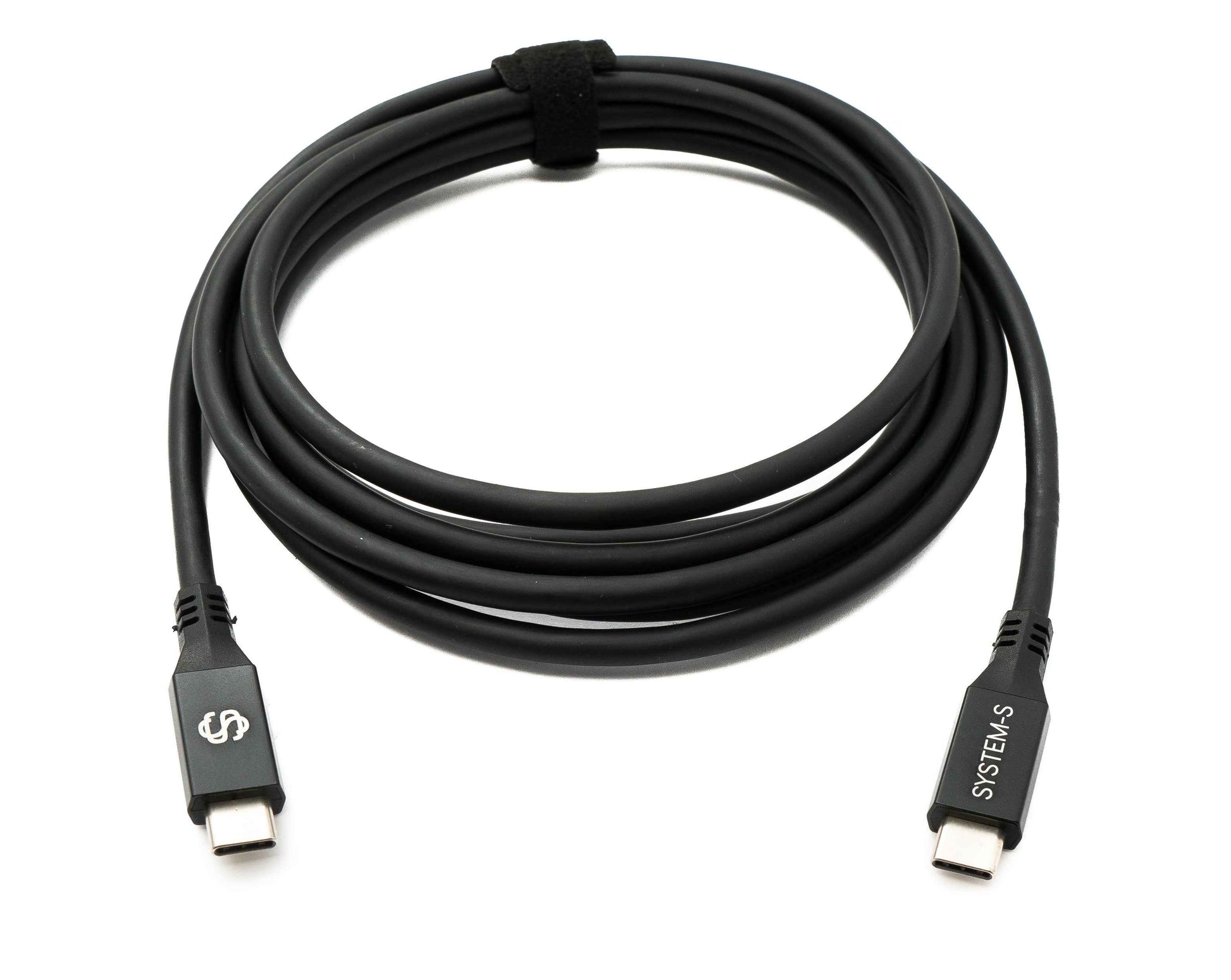 SYSTEM-S USB4 USB 250 cm Kabel Typ C Stecker zu Stecker 40 Gbit/s 240 W USB 4.0 Kabel