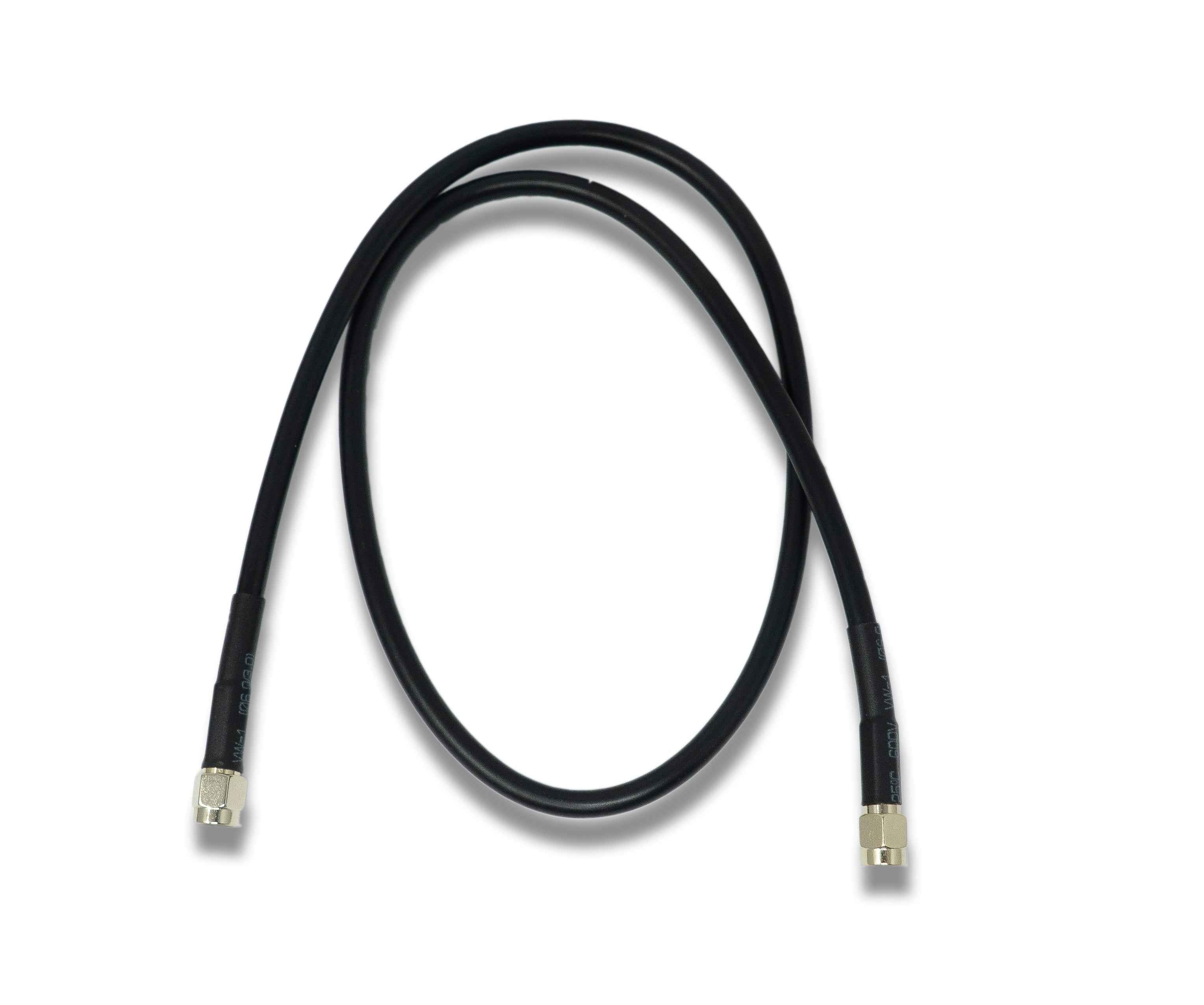 SYSTEM-S Koaxial Kabel 60 cm RG58 Stecker zu Stecker RG58C/U SMA