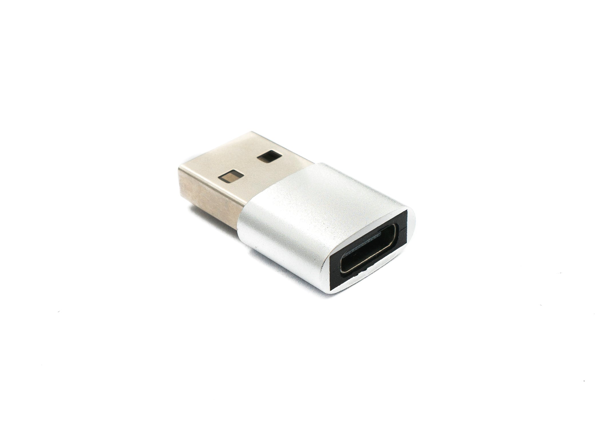 USB-Adapter Typ C Buchse auf Typ A Stecker 2,5 cm Anthrazit | System-S