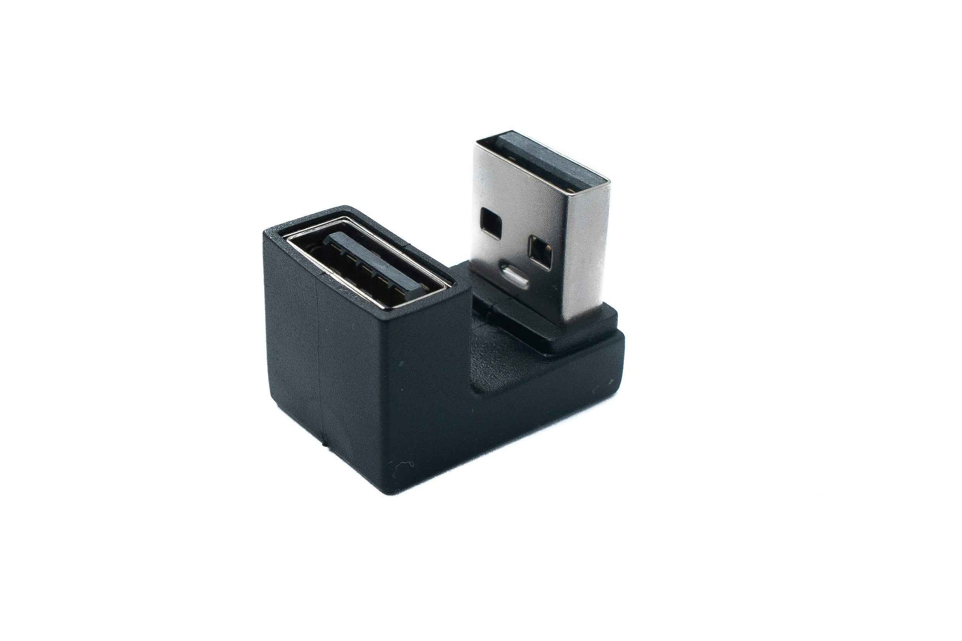SYSTEM-S USB 3.0 Adapter Typ A Stecker zu Buchse U Turn 180° Winkel in Schwarz