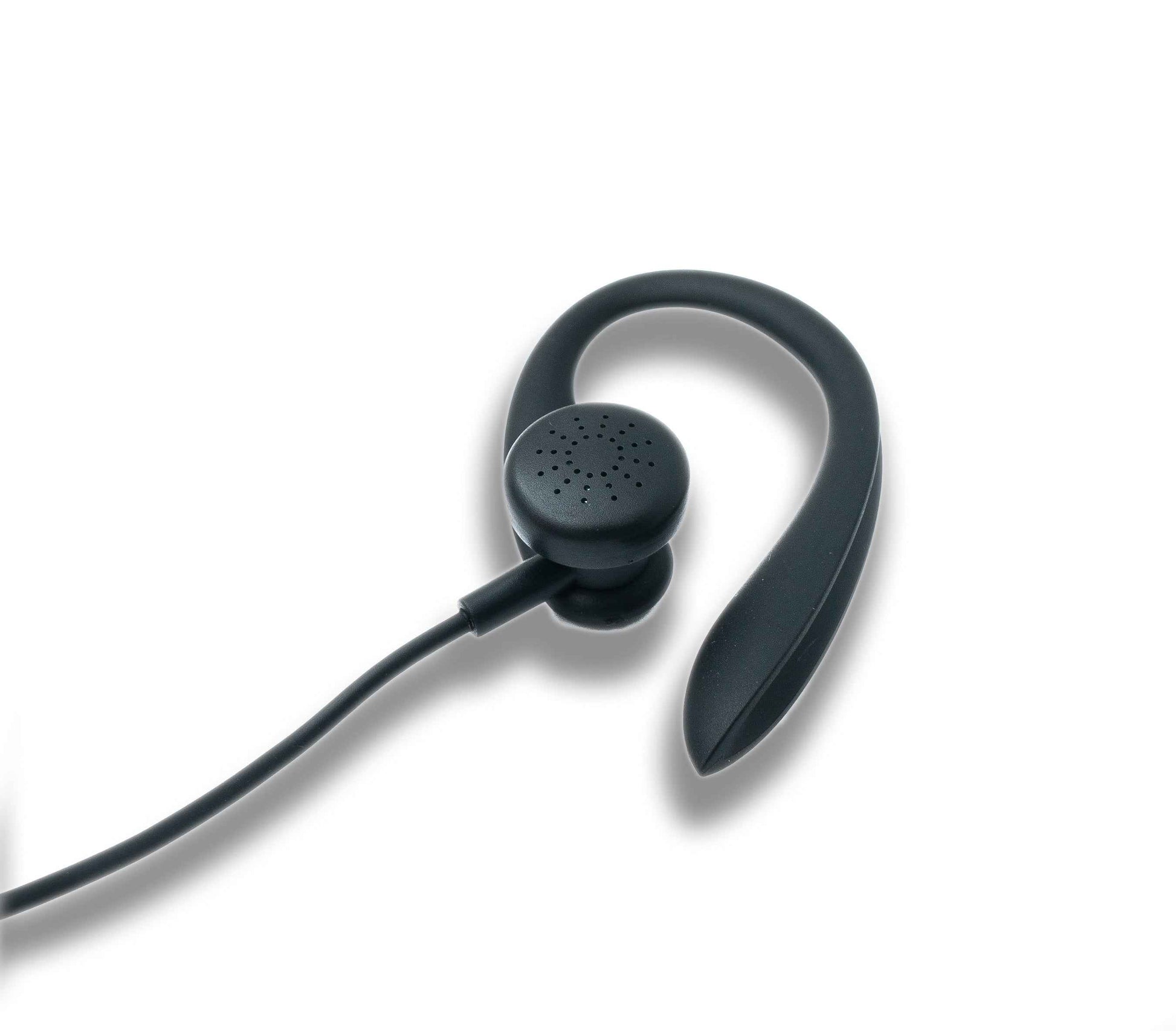 SYSTEM-S Mono In Ear Kopfhörer 115 cm AUX Klinke 3,5 mm Stecker mit Ohrhaken