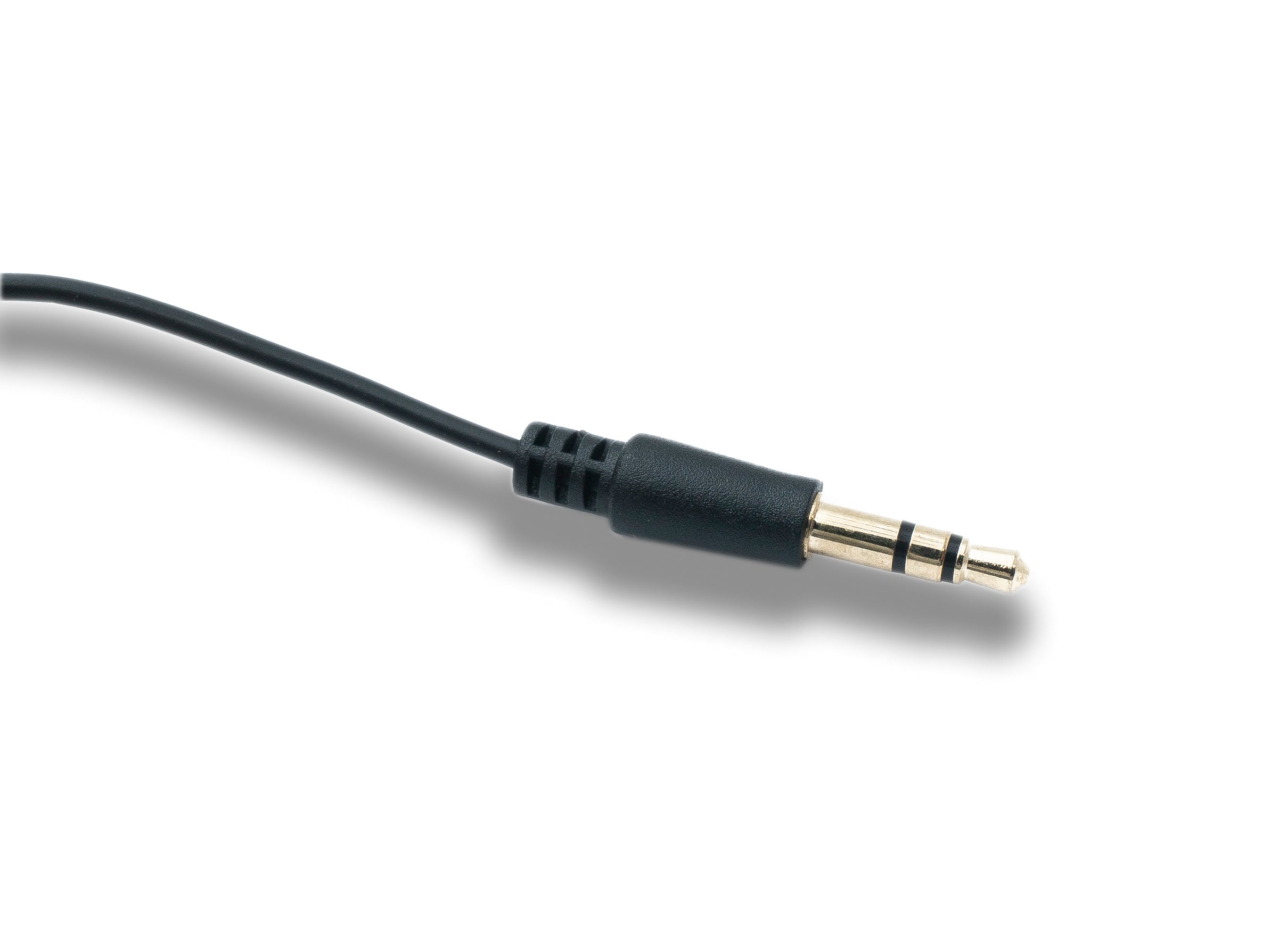 In-Ear-Kopfhörer Mono mit Mikrofon 115 cm Kabel 3,5 mm Klinke Ohrhaken schwarz