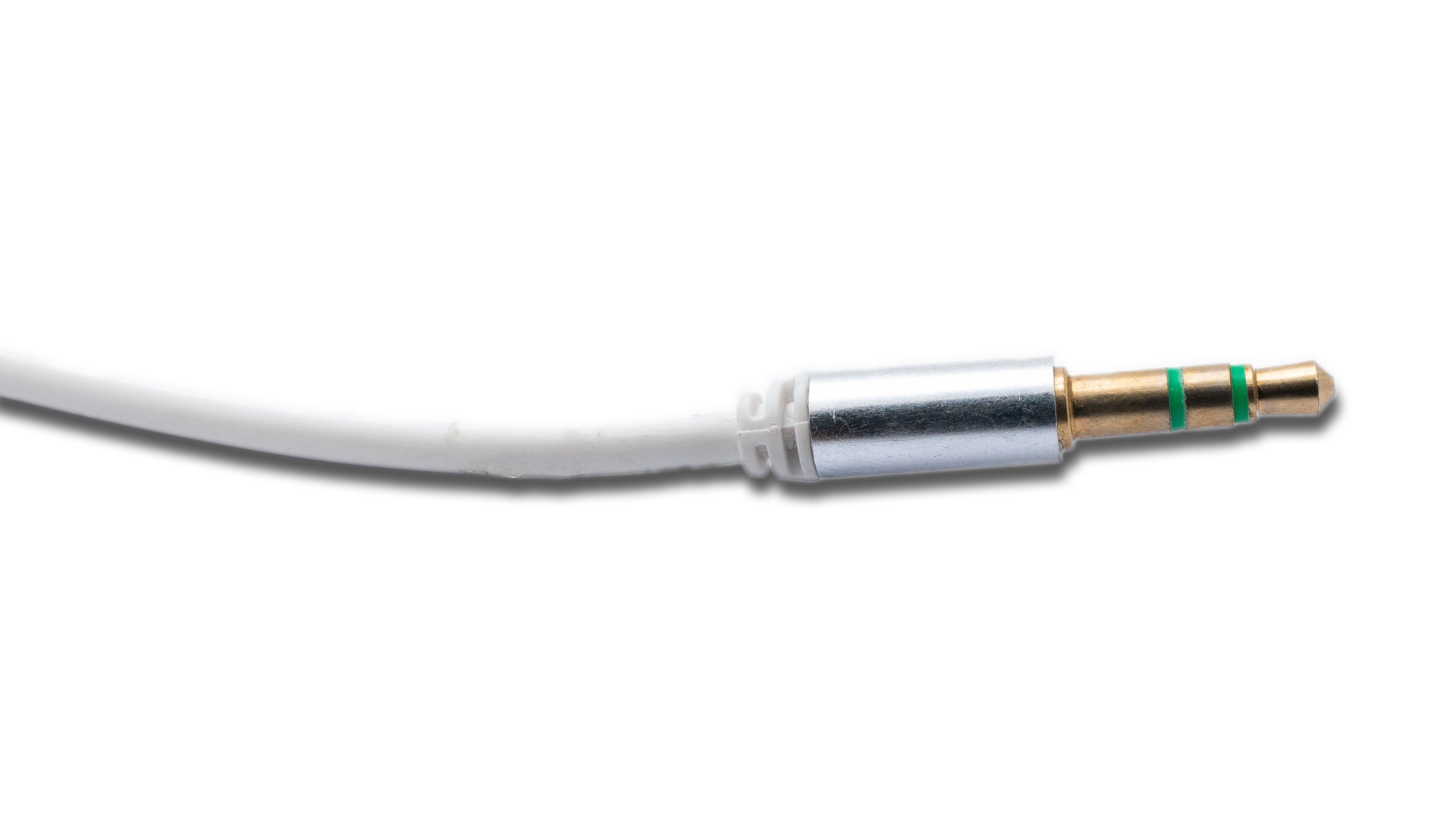 Audio Kabel 3,5 mm Klinke Stecker zu Stecker Spiralkabel 150 cm weiß 81476241