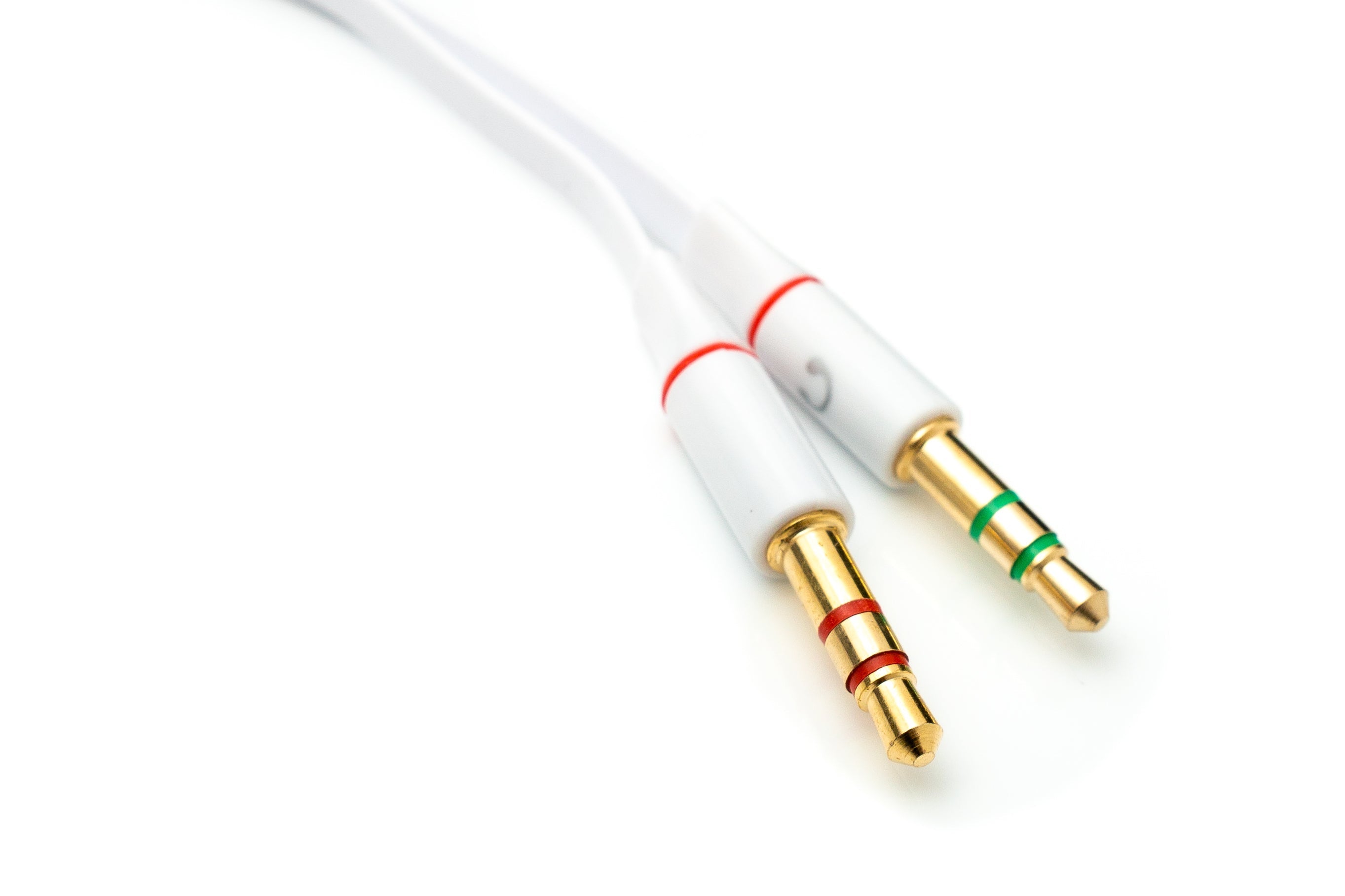 Audio Y-Kabel 20 cm 3,5 mm Klinke Buchse auf 2x Stecker flach weiß 81645207