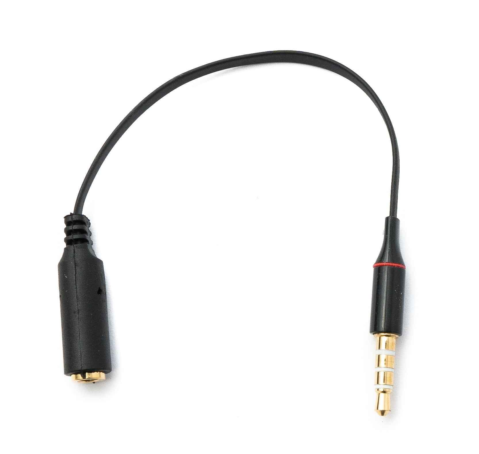 SYSTEM-S Audio Kabel 15 cm Stereo AUX Klinke 3,5 mm Stecker zu Buchse flach in Schwarz