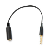 SYSTEM-S Audio Kabel 15 cm Stereo AUX Klinke 3,5 mm Stecker zu Buchse flach in Schwarz