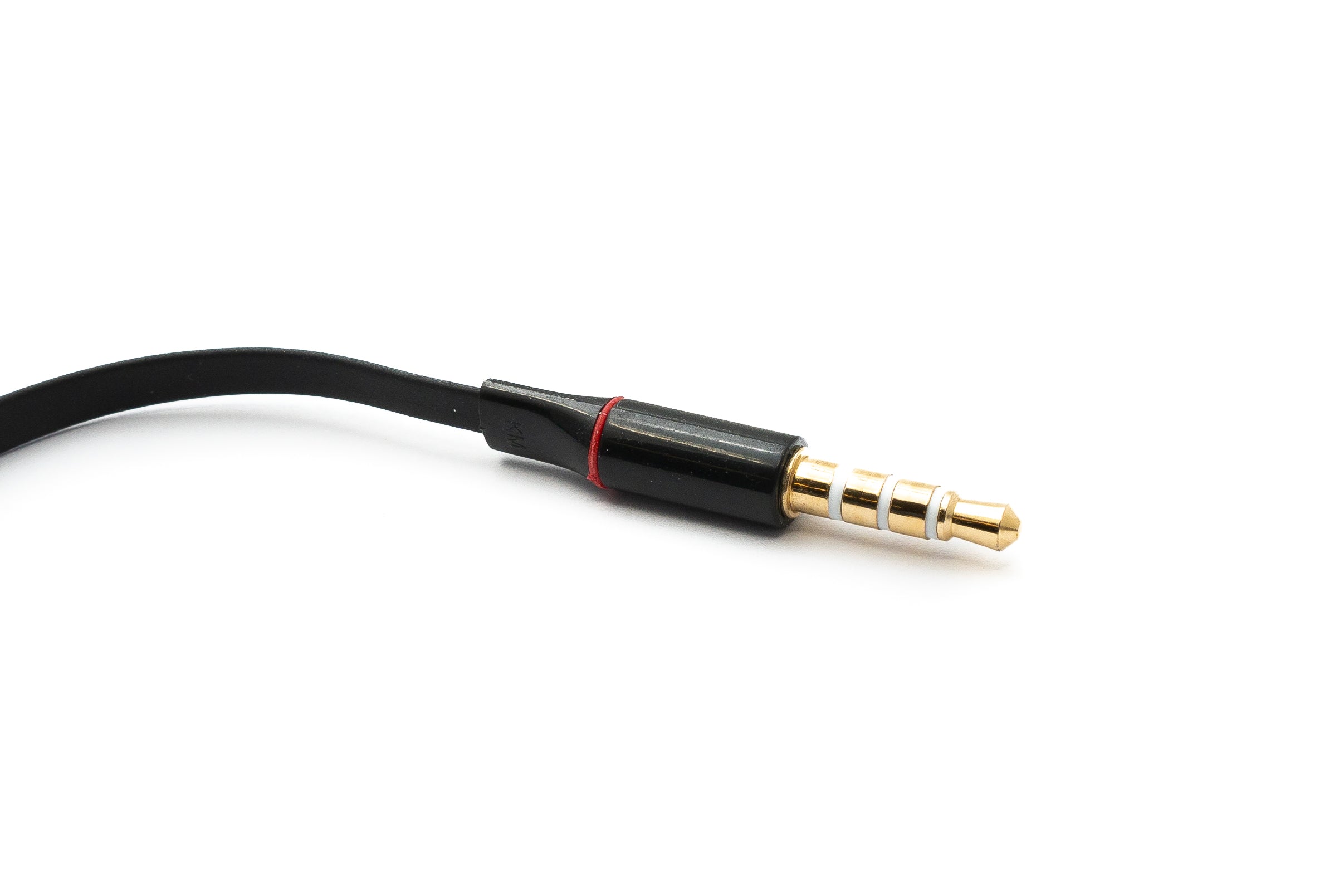 AUX-Kabel 3,5 mm Klinke Stecker zu Buchse 15 cm flach schwarz | System-S