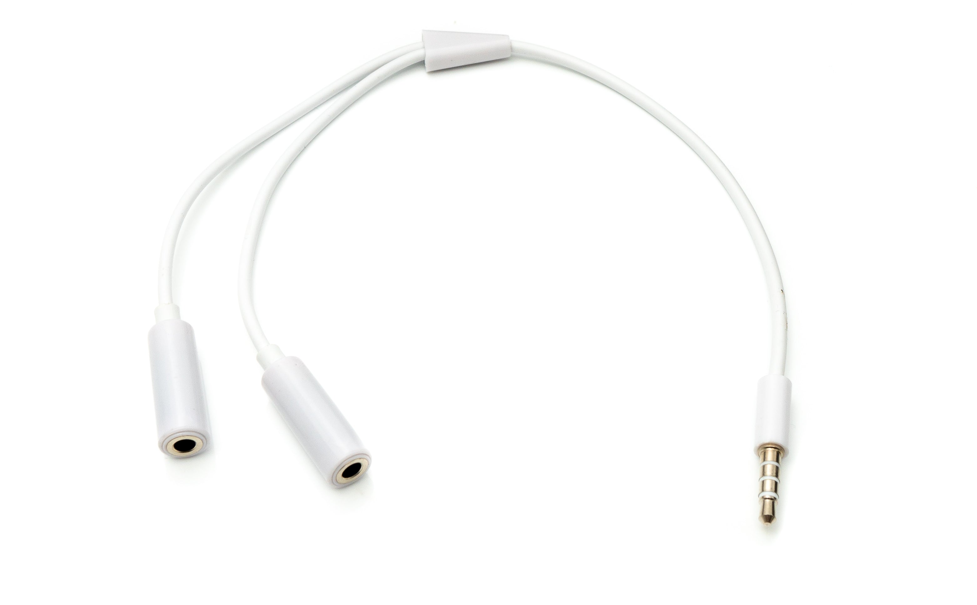 Audio Y-Kabel 20 cm 3,5 mm Klinke Stecker zu 2x Buchse Adapter weiß 81645136