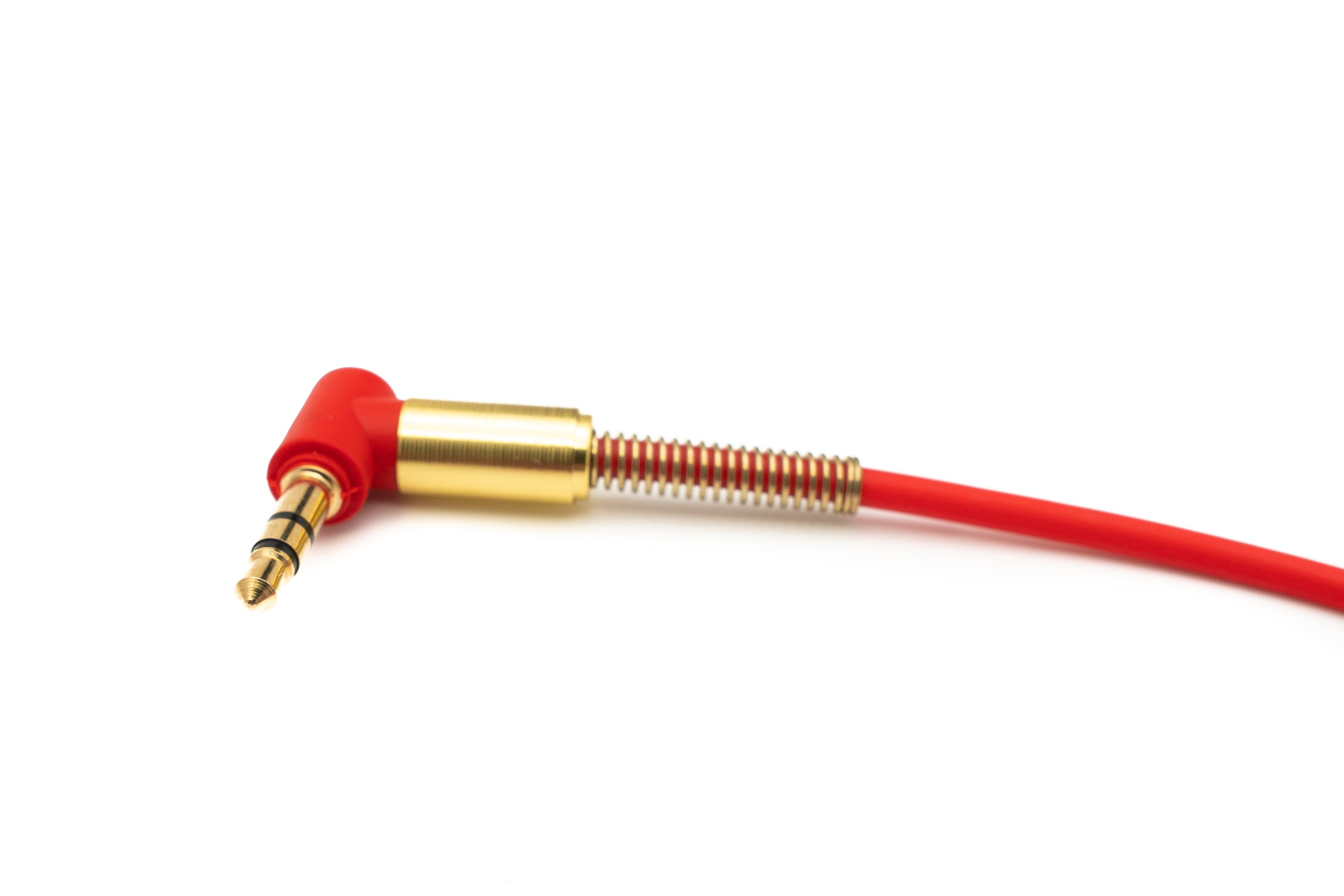 Audiokabel 3,5 mm Klinke 100 cm rot gewinkelt Knickschutz 81512536 | System-S