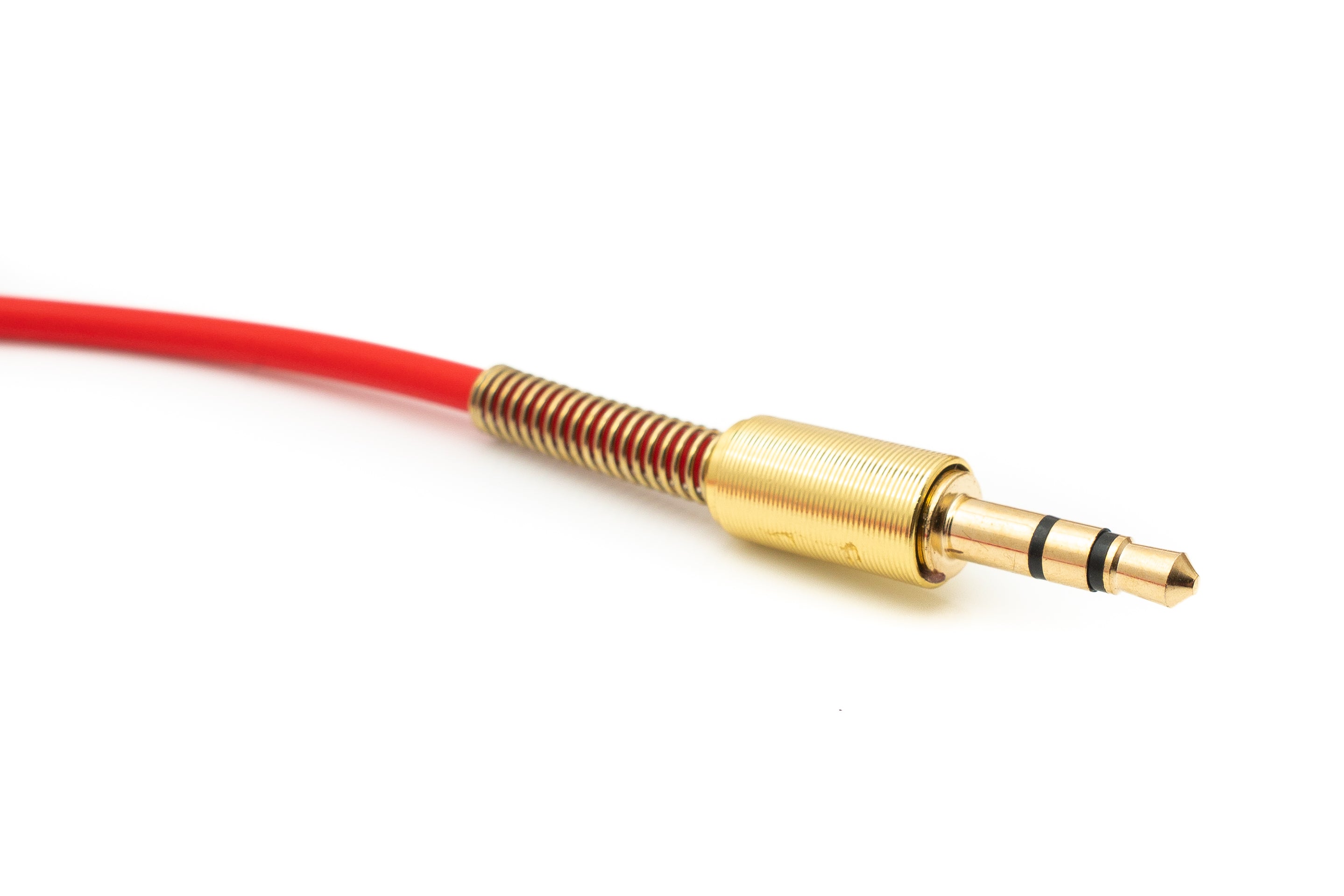 Audiokabel 3,5 mm Klinke 100 cm rot gewinkelt Knickschutz 81512536 | System-S