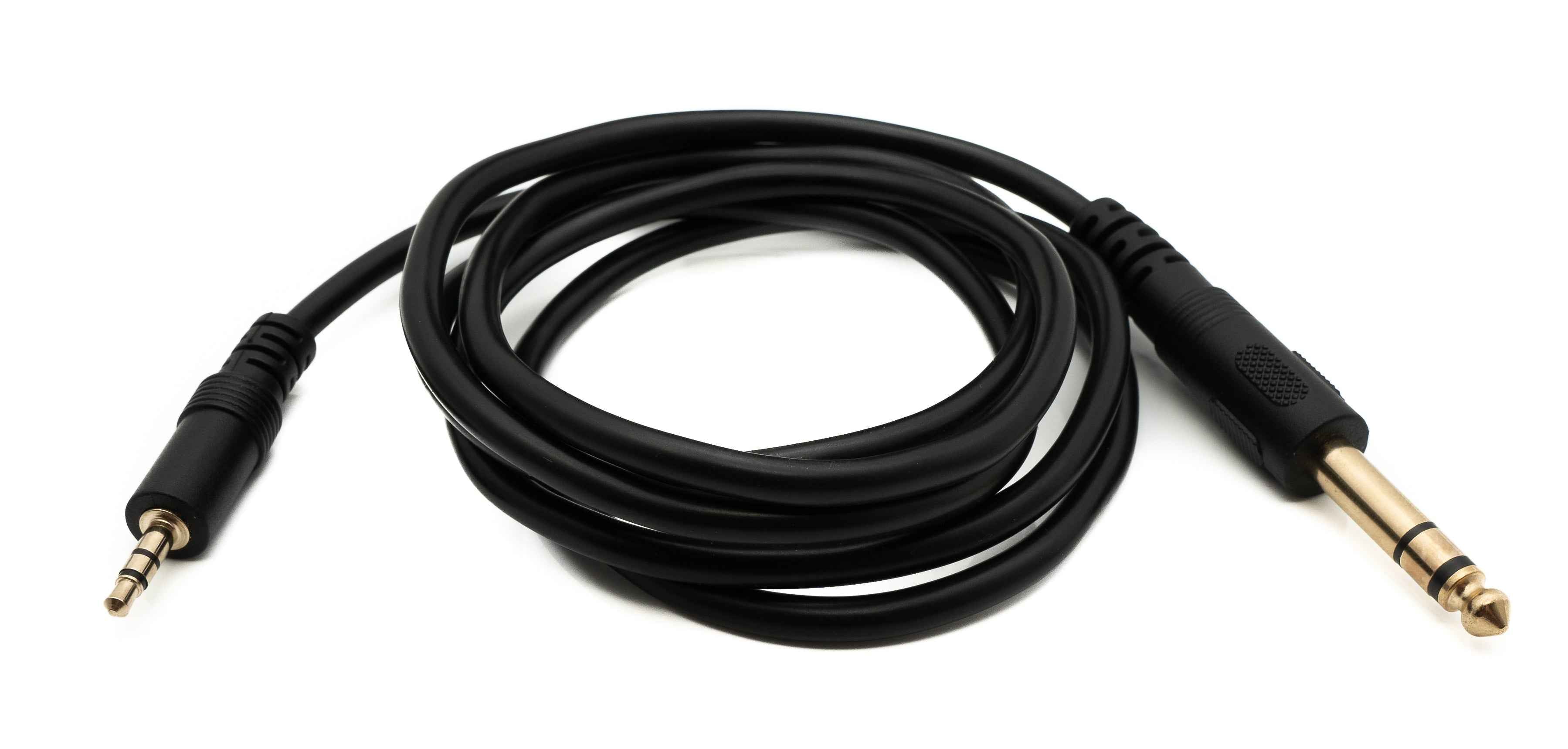 SYSTEM-S Audio Kabel 150 cm Stereo AUX Klinke 6,35 mm Stecker zu 3,5 mm Stecker Schwarz