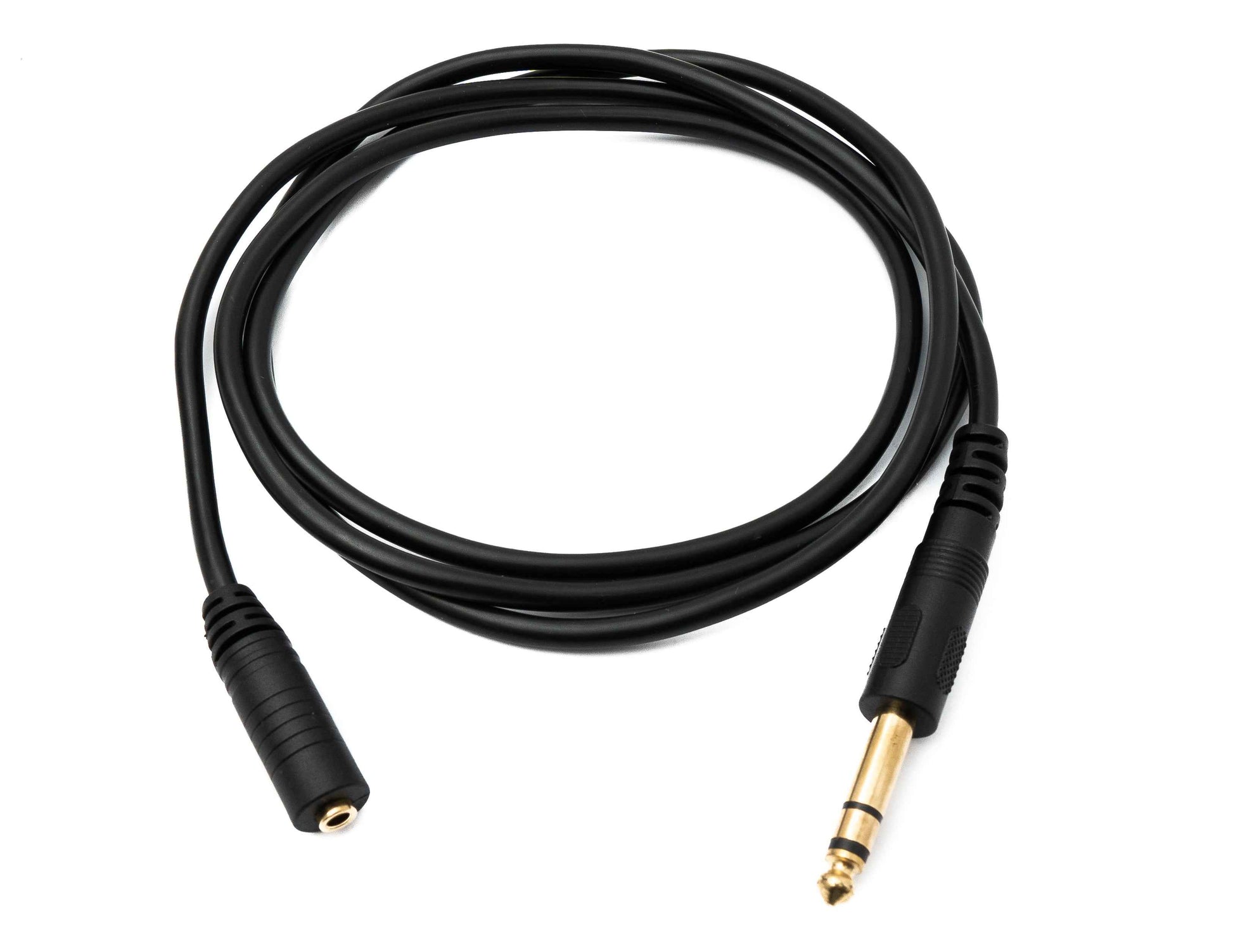 SYSTEM-S Audio Kabel 150 cm Stereo AUX Klinke 6,35 mm Stecker zu 3,5 mm Buchse Schwarz