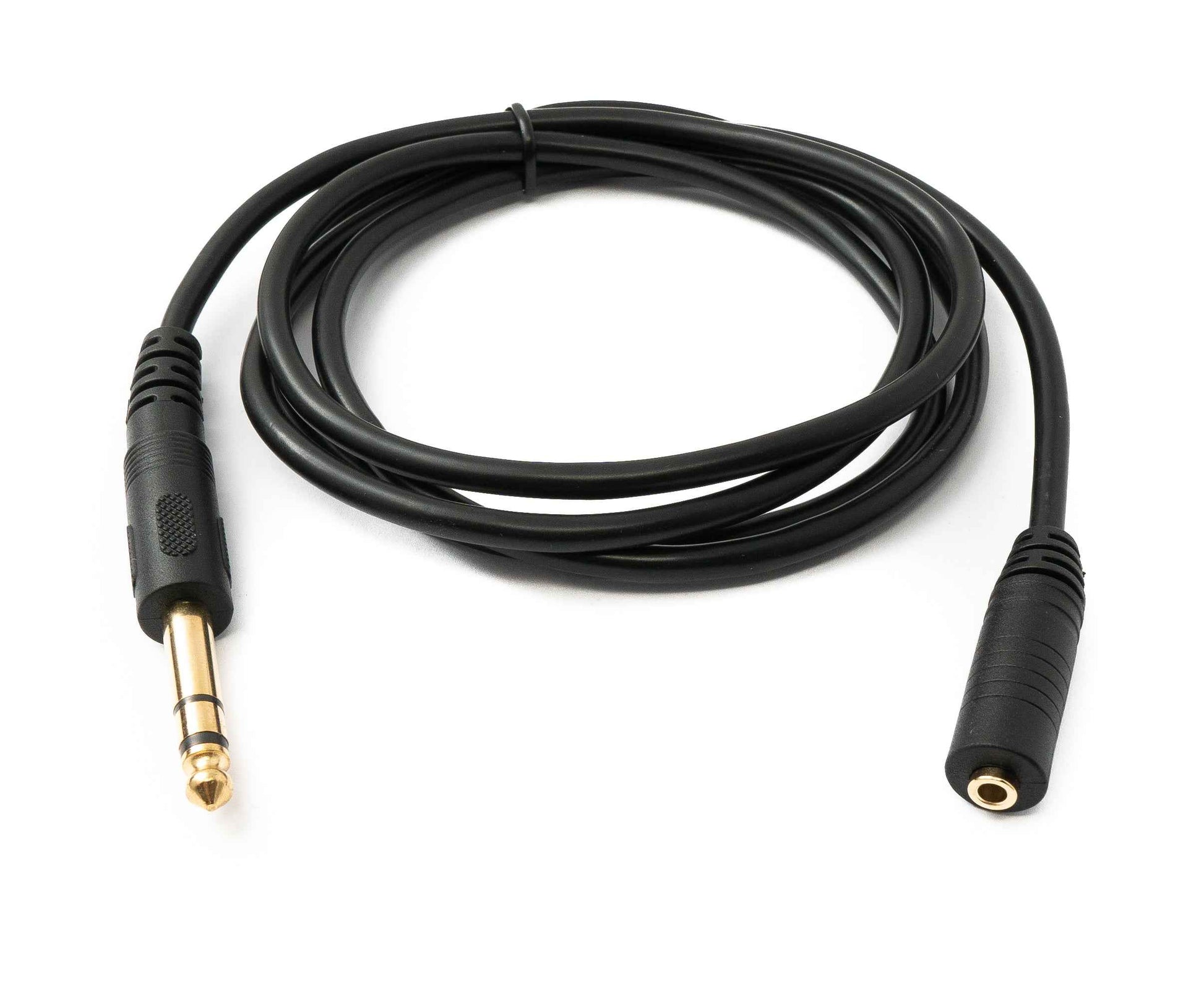SYSTEM-S Audio Kabel 150 cm Stereo AUX Klinke 6,35 mm Stecker zu 3,5 mm Buchse Schwarz