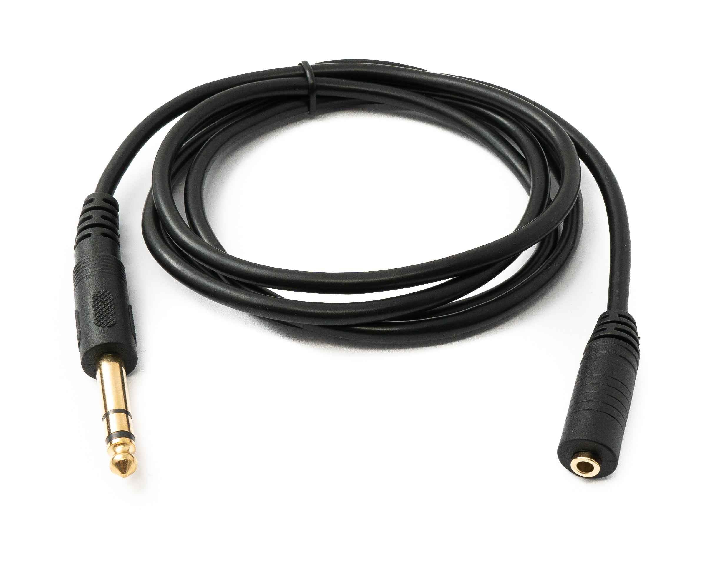 SYSTEM-S Audio Kabel 150 cm Stereo AUX Klinke 6,35 mm Stecker zu 3,5 mm Buchse Schwarz